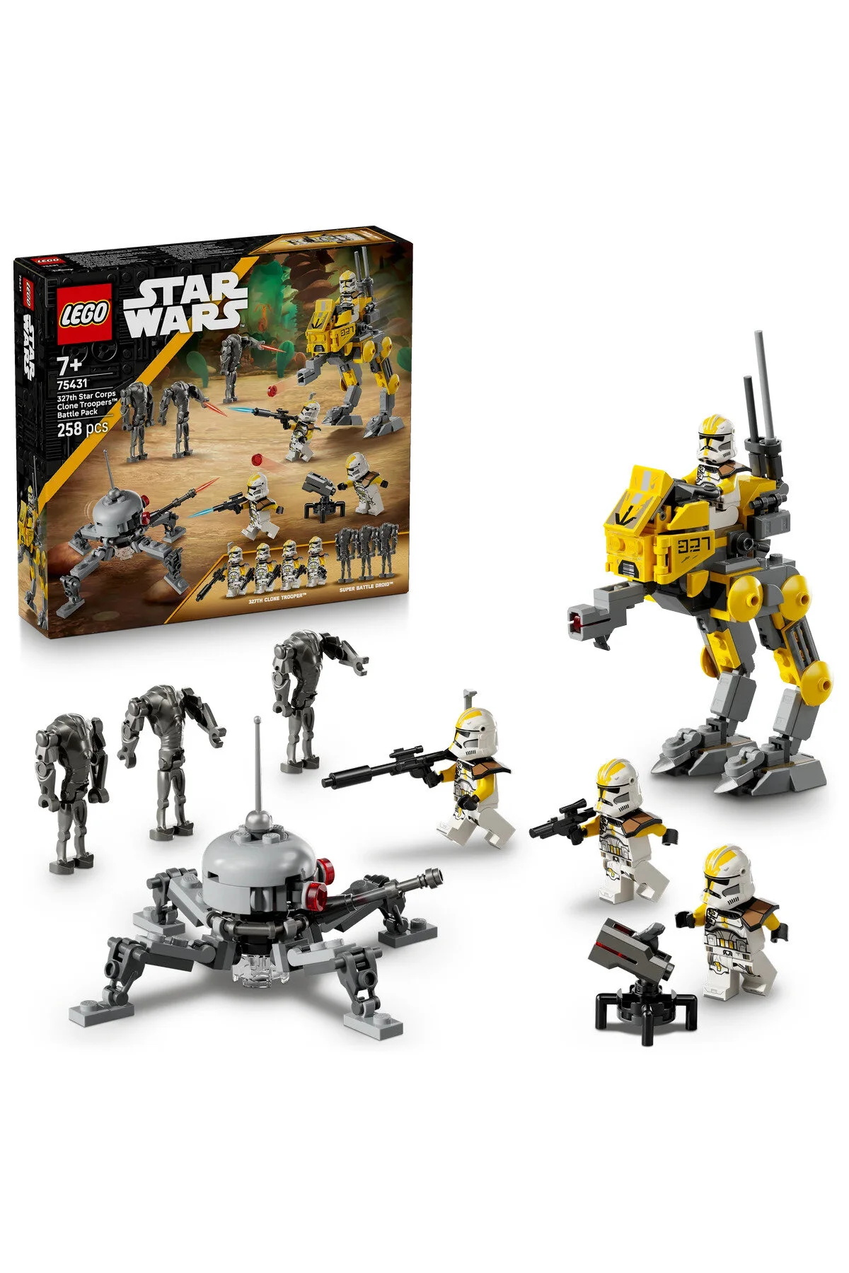 لگو و اسباب بازی های ساخت محور ® STAR WARS: REVENGE OF THE SITH 327. CORPS CLONE TROOPER BATTLE PACK 75431 7+ TOY SET 258 از ترکیه LEGO