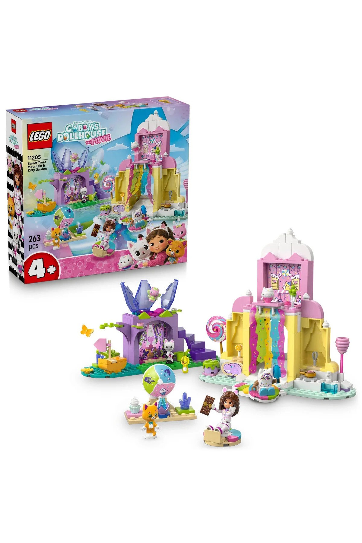 لگو و اسباب بازی های ساخت محور ® GABBY'S DOLLHOUSE SWEET CANDY MOUNTAIN AND CAT GARDEN 11205 مجموعه ساختمانی 4+ 263P از ترکیه LEGO