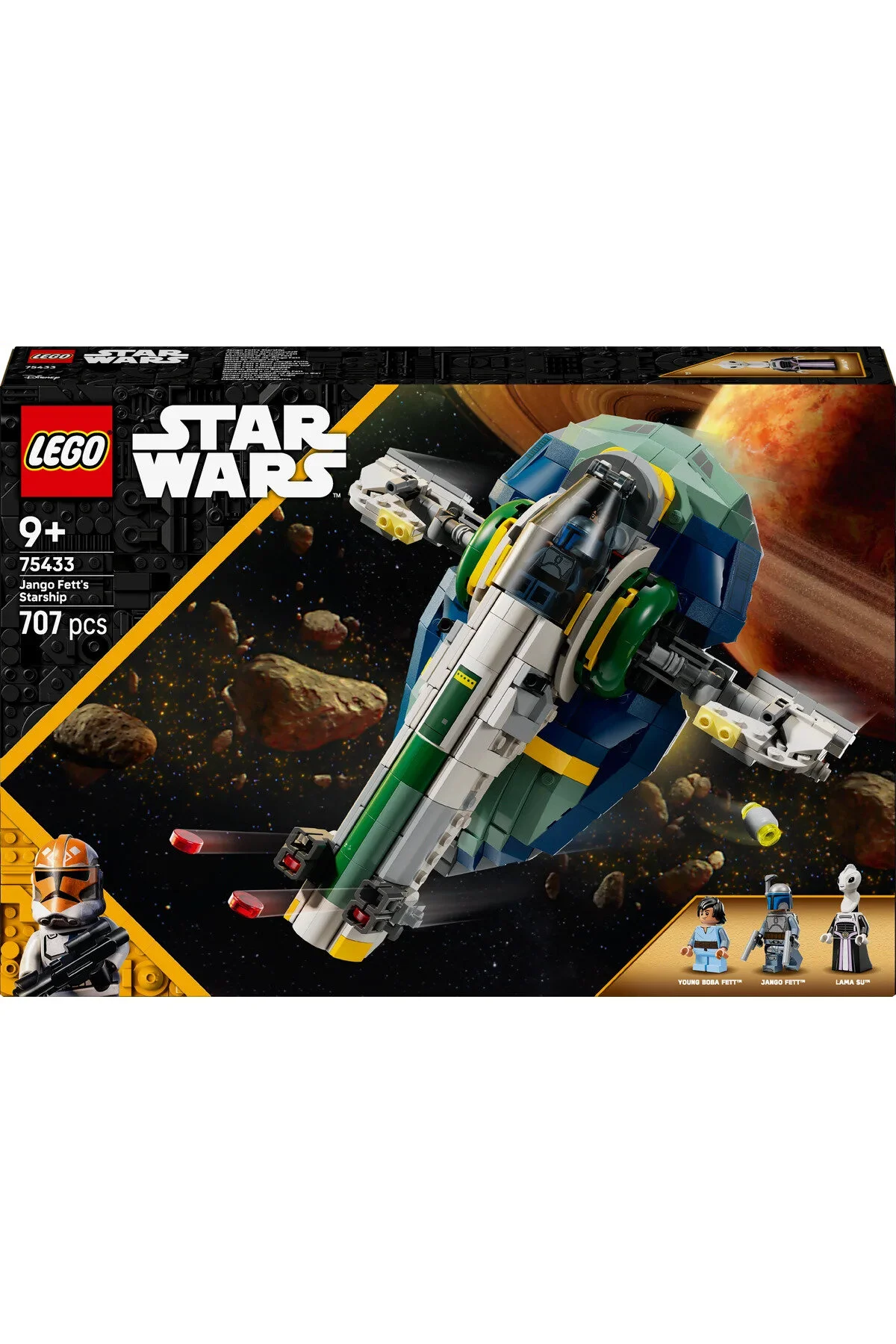 لگو و اسباب بازی های ساخت محور ® STAR WARS: ATTACK OF THE CLONES JANGO FETT'S STARSHIP 75433 9+ TOY BUILDING SET 707P از ترکیه LEGO