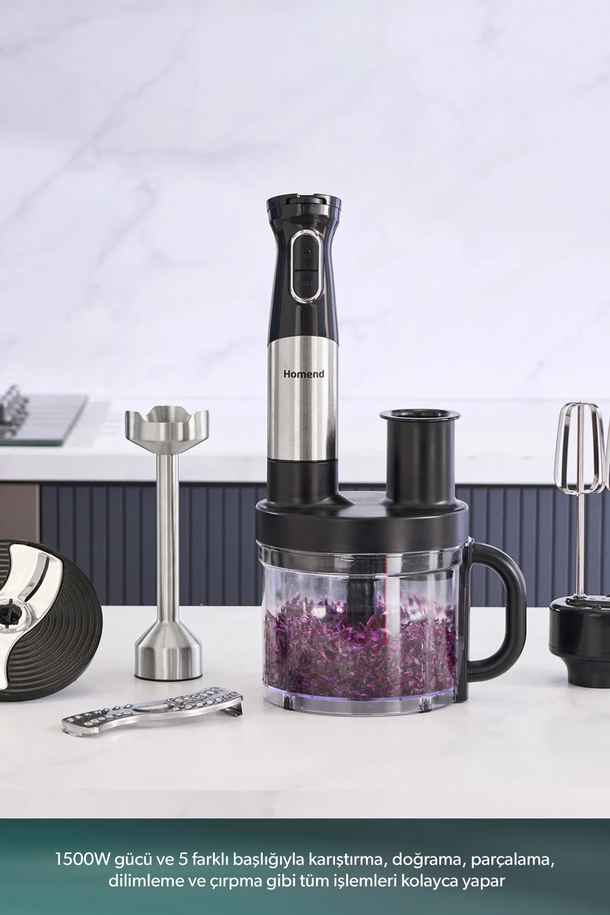 ست مخلوط کن FUNCTIONALL 2848H غذاساز INOX اورجینال HOMEND
