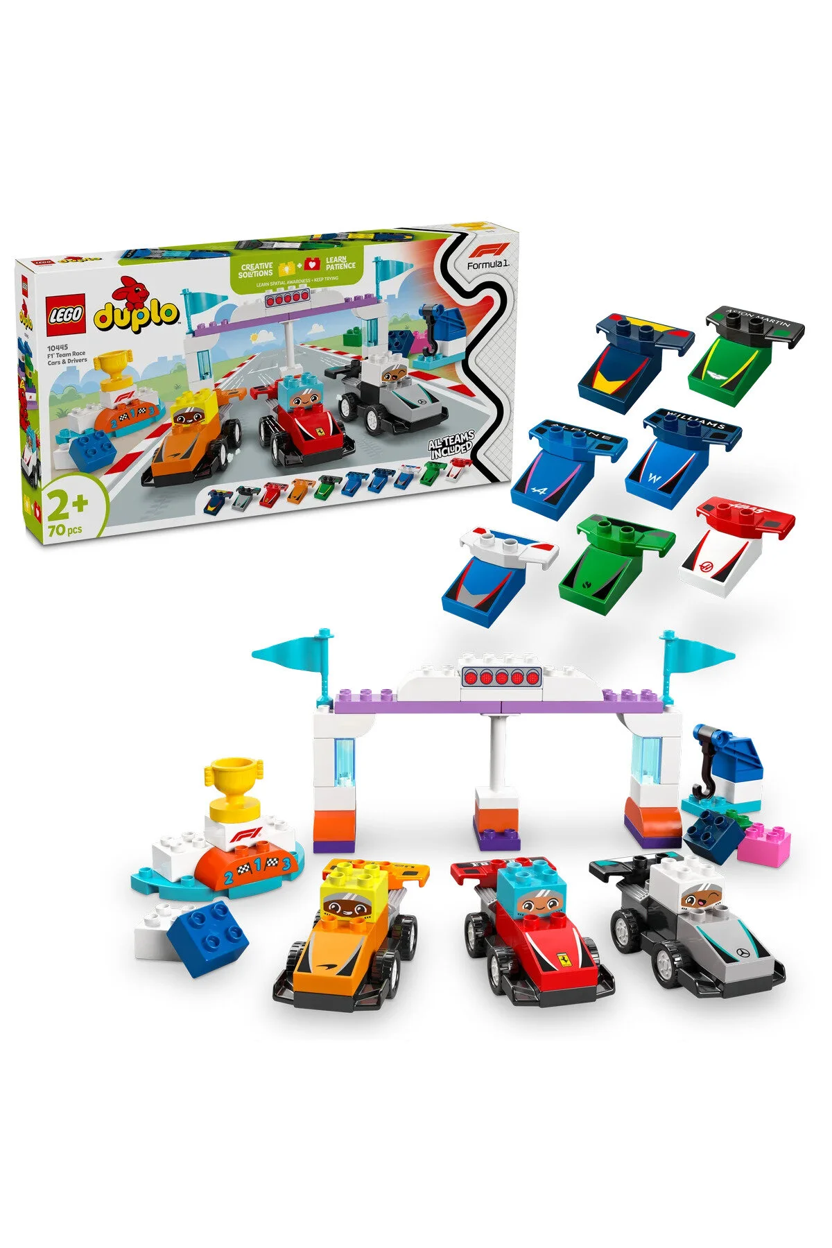 لگو اتومبیل مسابقه رانندگان TEAM DUPLO TOWN F1 10445 اورجینال LEGO