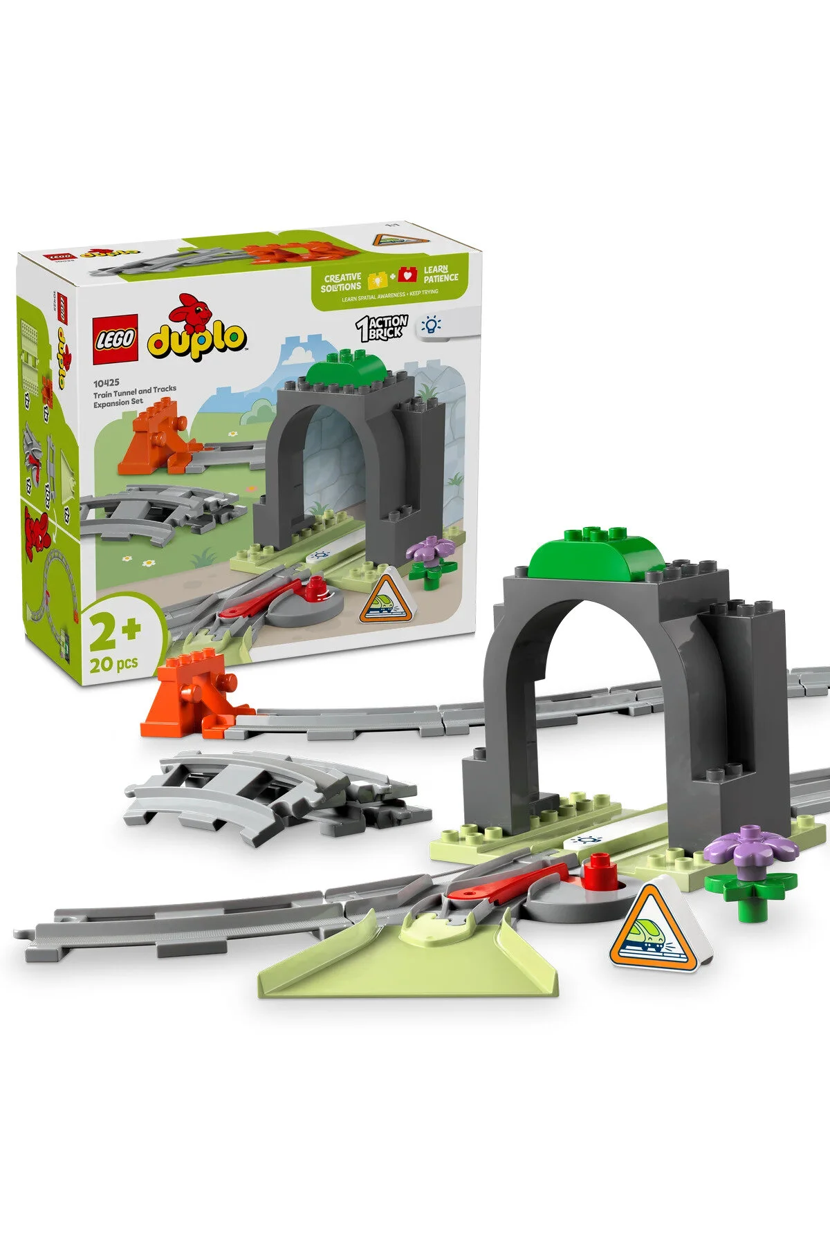 لگو و اسباب بازی های ساخت محور ® DUPLO® TOWN TRAIN TUNNEL AND TRACKS EXPANSION ADVENTURE SET 10425 2+ ست ساختمان آموزشی 20P از ترکیه LEGO
