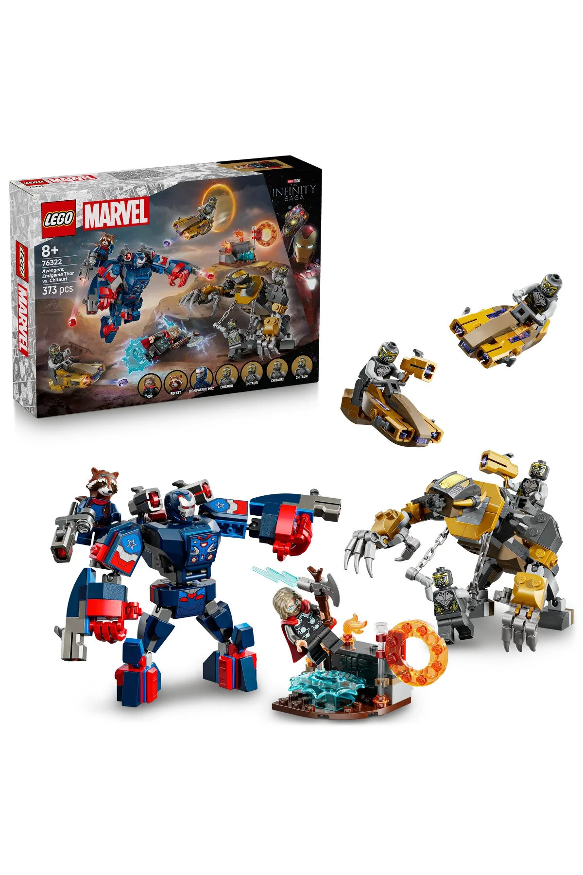 لگو و اسباب بازی های ساخت محور ® ǀ MARVEL AVENGERS: ENDGAME THOR VS. CHITAURI 76322 8+ TOY BUILDING SET 373P از ترکیه LEGO