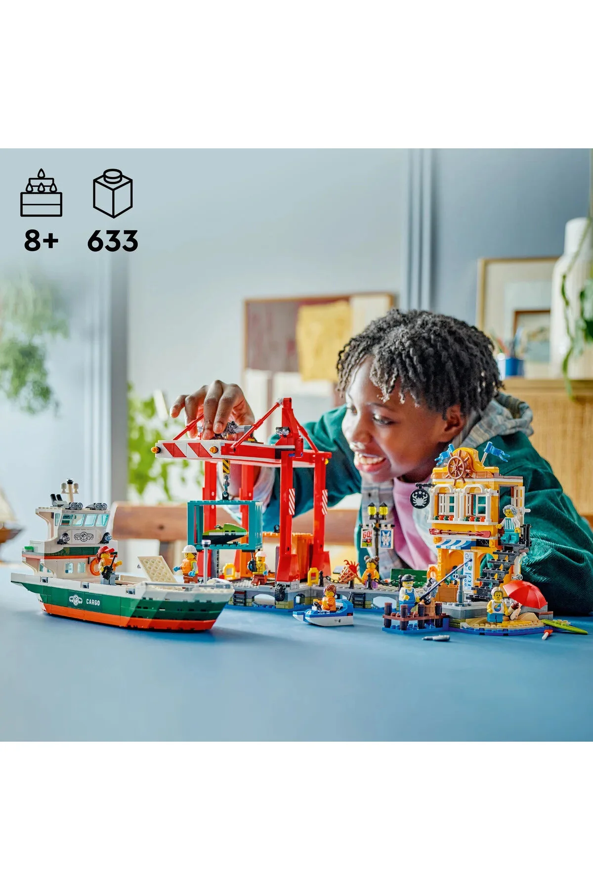 لگو و اسباب بازی های ساخت محور ® CITY CARGO SHIP PORT 60422 CREATIVE TOY BUILDING SET FOR CHILDREN 8+ از ترکیه LEGO