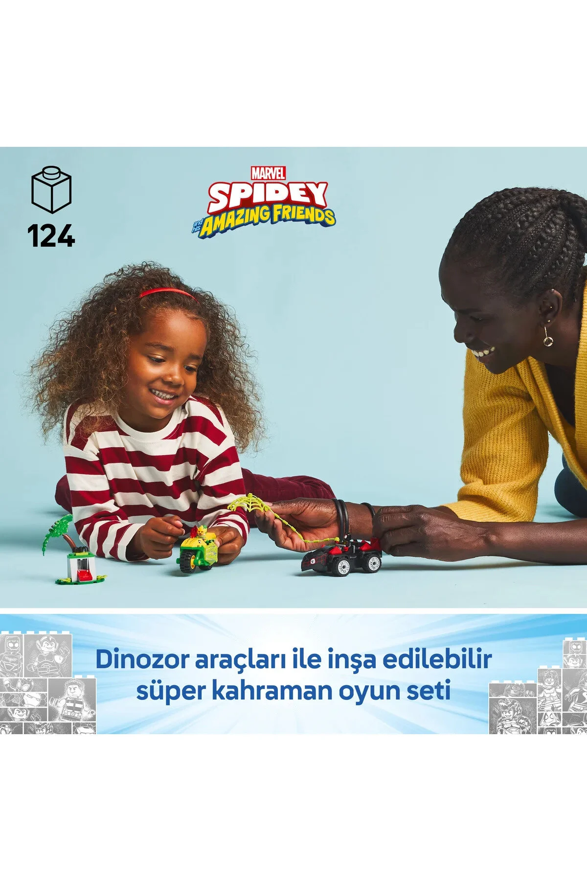 لگو و اسباب بازی های ساخت محور ® MARVEL SPIDEY AND HIS AMAZING FRIENDS SPIN ELECTRO DINOSAUR VEHICLE TRACKER 11198 از ترکیه LEGO