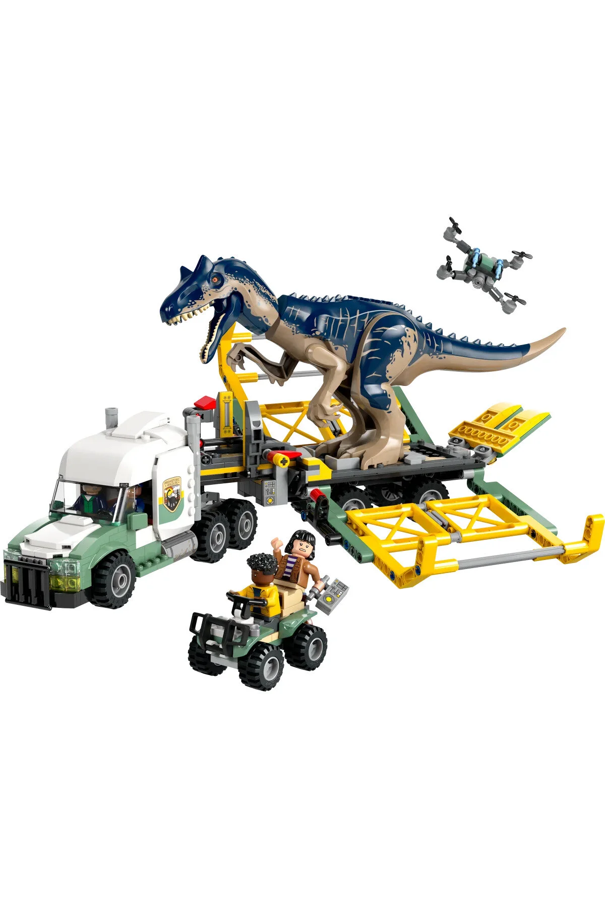 لگو و اسباب بازی های ساخت محور ® ماموریت دایناسورهای دنیای ژوراسیک: کامیون حمل نقل ALLOSAURUS 76966 8+ TOY BUILDING SET 588P از ترکیه LEGO