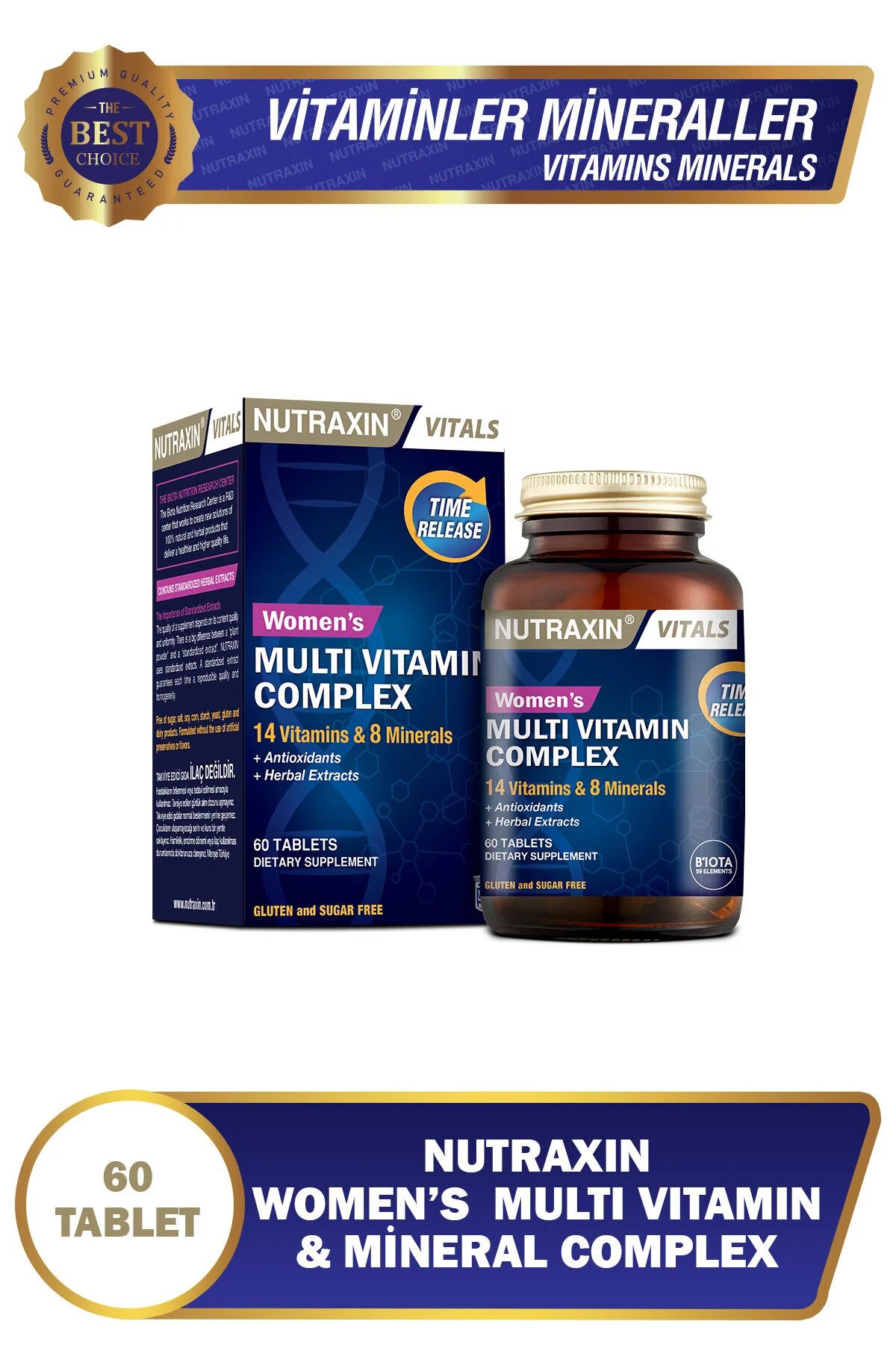 مکمل ویتامین مولتی‌ویتامین مخصوص زنان 60 عددی نوتراکسین Nutraxin