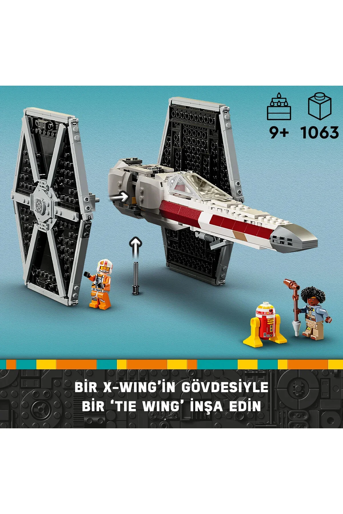لگو و اسباب بازی های ساخت محور ® جنگ ستارگان™ TIE FIGHTER X WING COMBO 75393 9+ مجموعه ساختمان خلاق 1063 قطعه از ترکیه LEGO