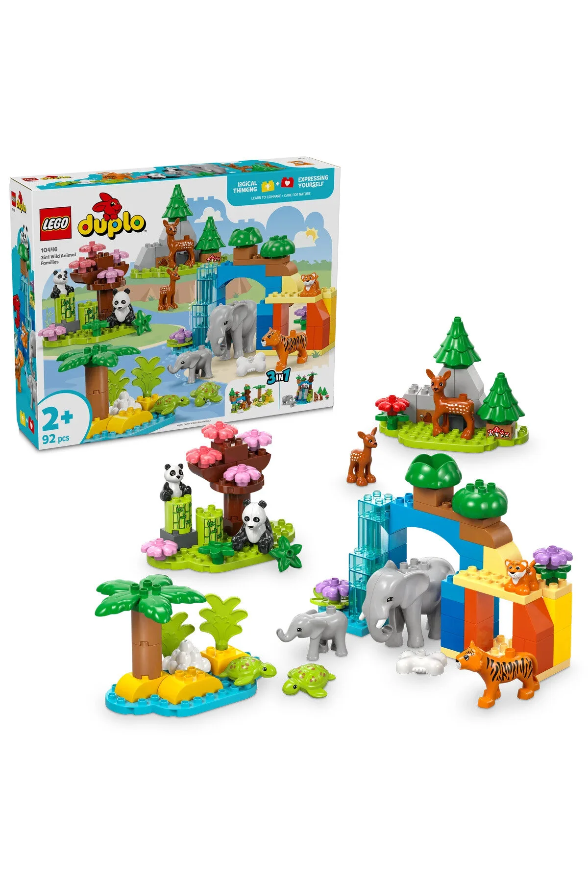 لگو DUPLO TOWN 3 خانواده حیوانات وحشی 10446 اورجینال LEGO