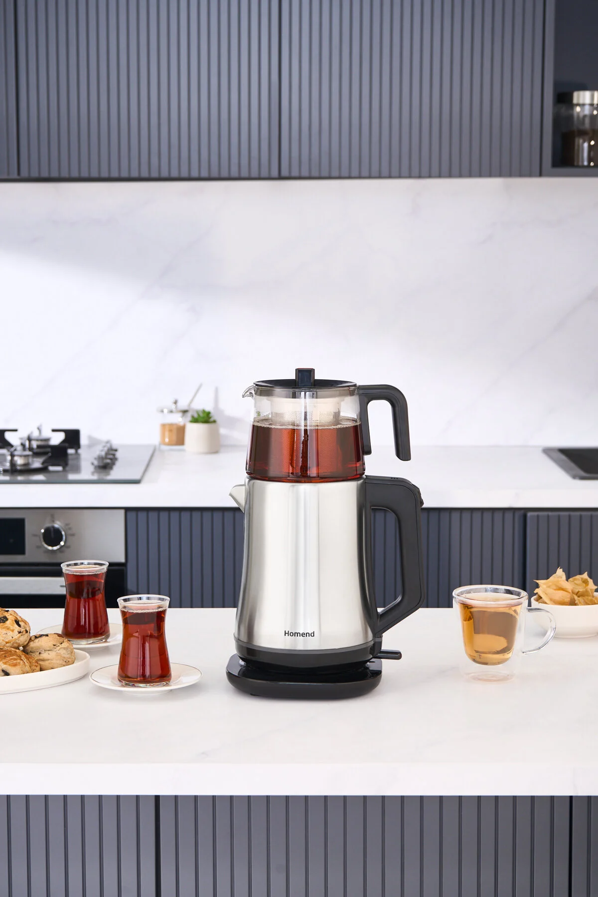 چای ساز دستگاه INOX ELEGANT 1777H ROYALTEA HOMEND