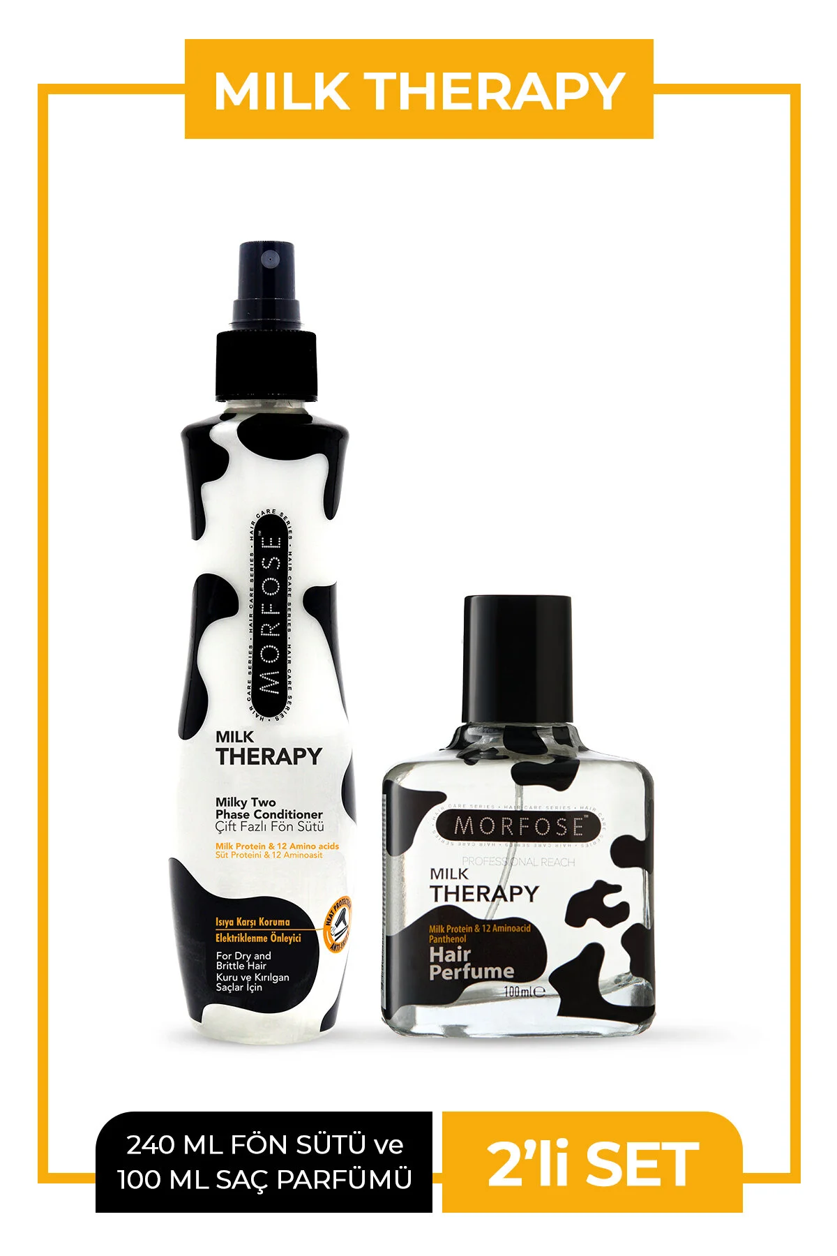 شیر درمانی عطر مو + ضربه خشک 240 میل Morfose