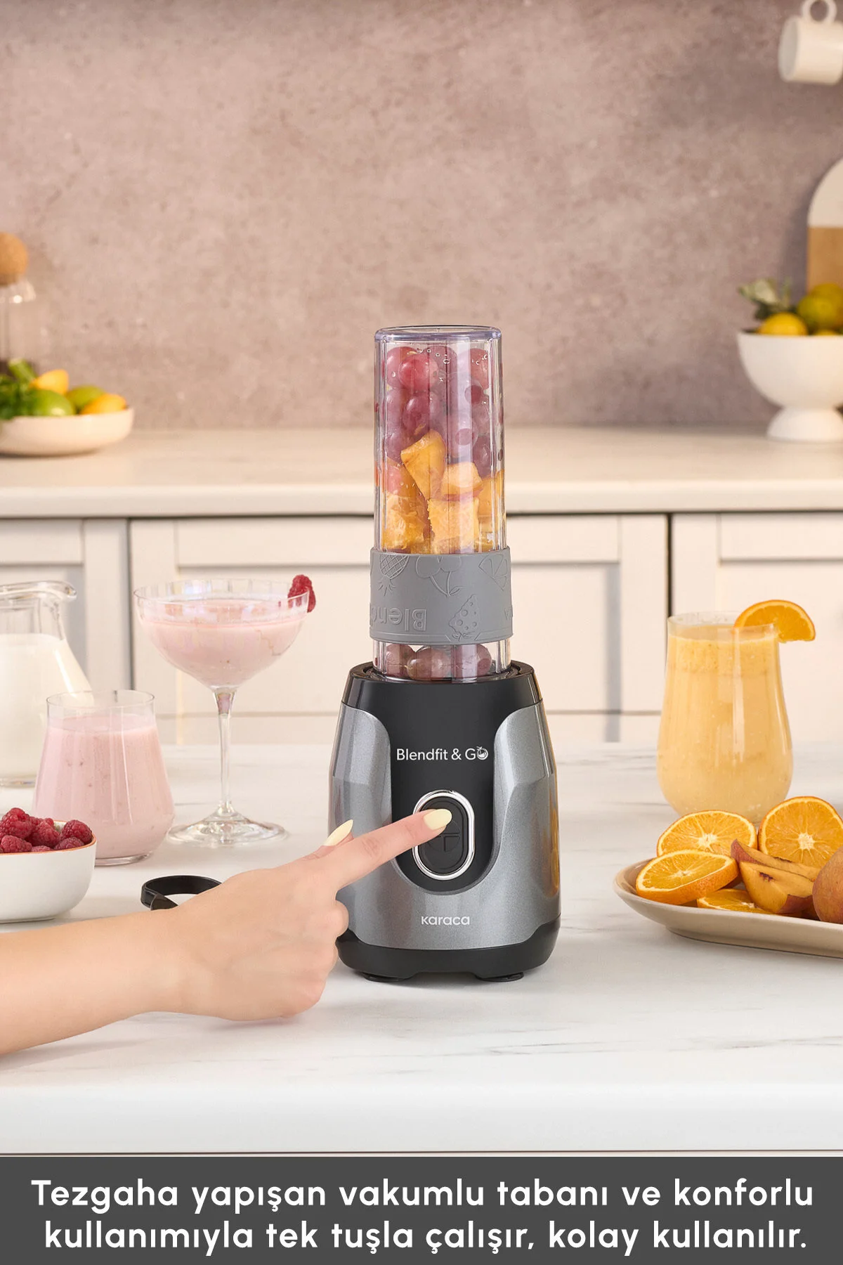 مخلوط کن شخصی اسموتی BLENDFIT GO PERSONAL BLENDER ANTHRACITE اورجینال Karaca