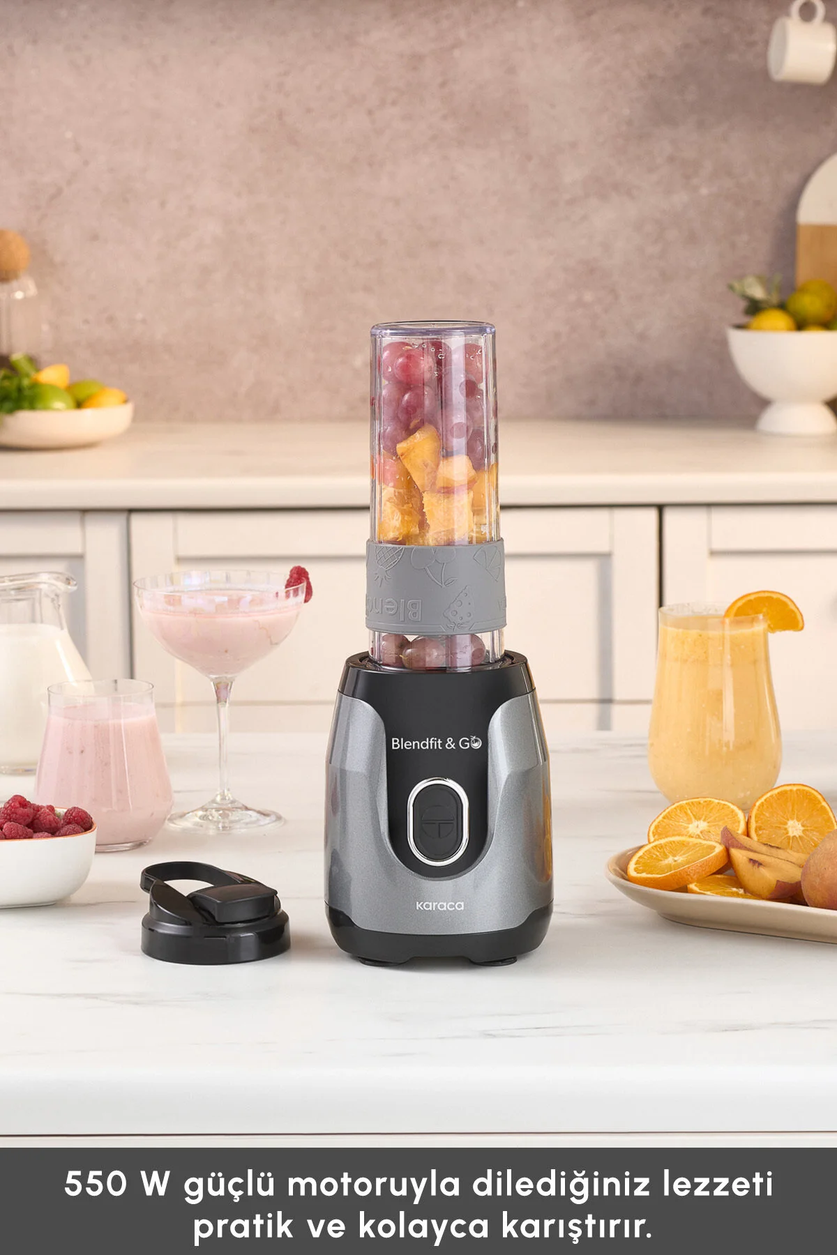 مخلوط کن شخصی اسموتی BLENDFIT GO PERSONAL BLENDER ANTHRACITE اورجینال Karaca