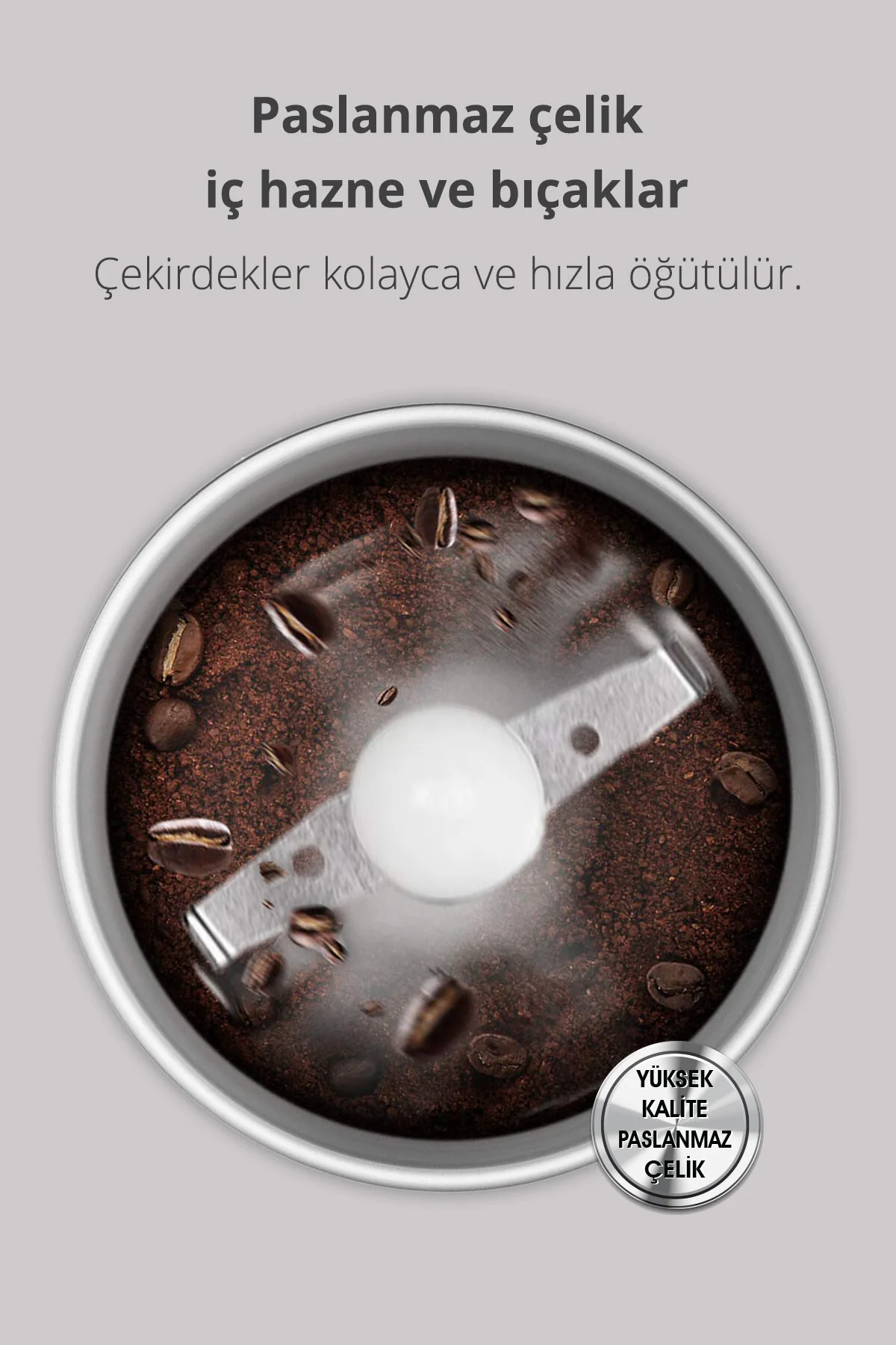 آسیاب قهوه الکترونیکی و ادویه KSPG 4812 – ظرفیت 50 گرم فولاد ضد زنگ اورجینال Kiwi