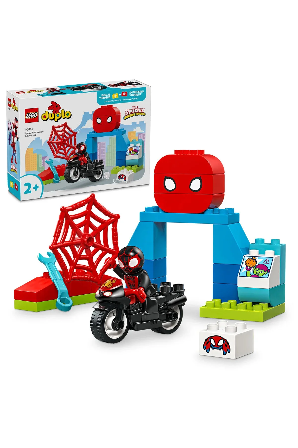 لگو و اسباب بازی های ساخت محور ® DUPLO SPIN'S MOTORCYCLE ADVENTURE 10424 2+ CREATIVE TOY BUILDING SET 24P از ترکیه LEGO