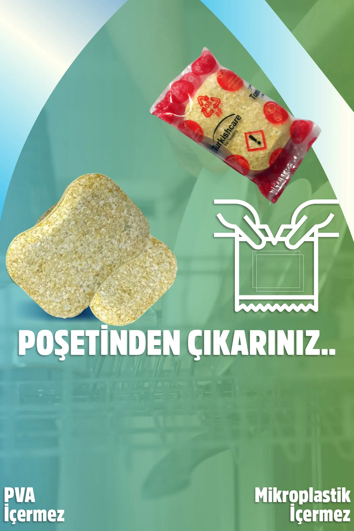 قرص و پودر ماشین ظرفشویی 5 بسته از مواد شوینده اقتصادی پریمیوم 200 قطعه Turkishcare