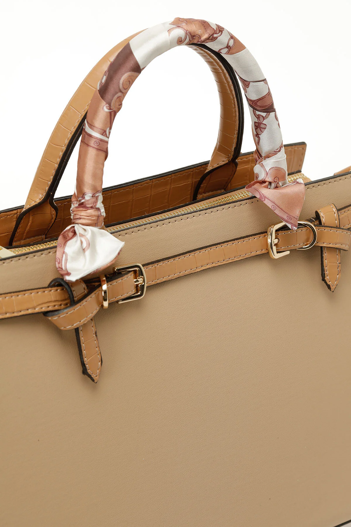 کیف شانه ای زنانه کرم 5FX Nine West