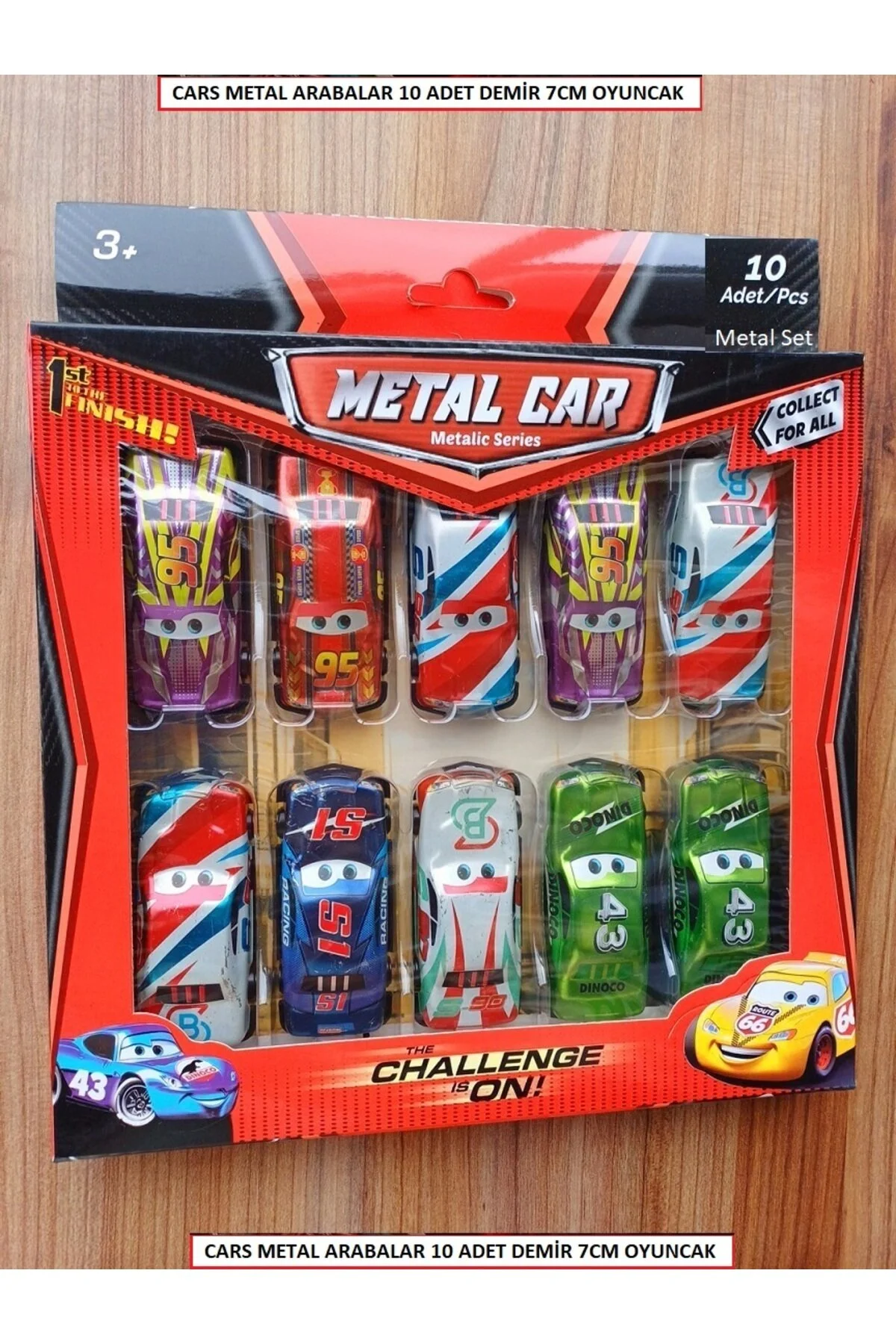 ماشین اسباب بازی CARS LIGHTNING MCQUEEN ست آهنی 10 تکه مدل فیلم وسایل نقلیه OYUNCAKSAHİLİ