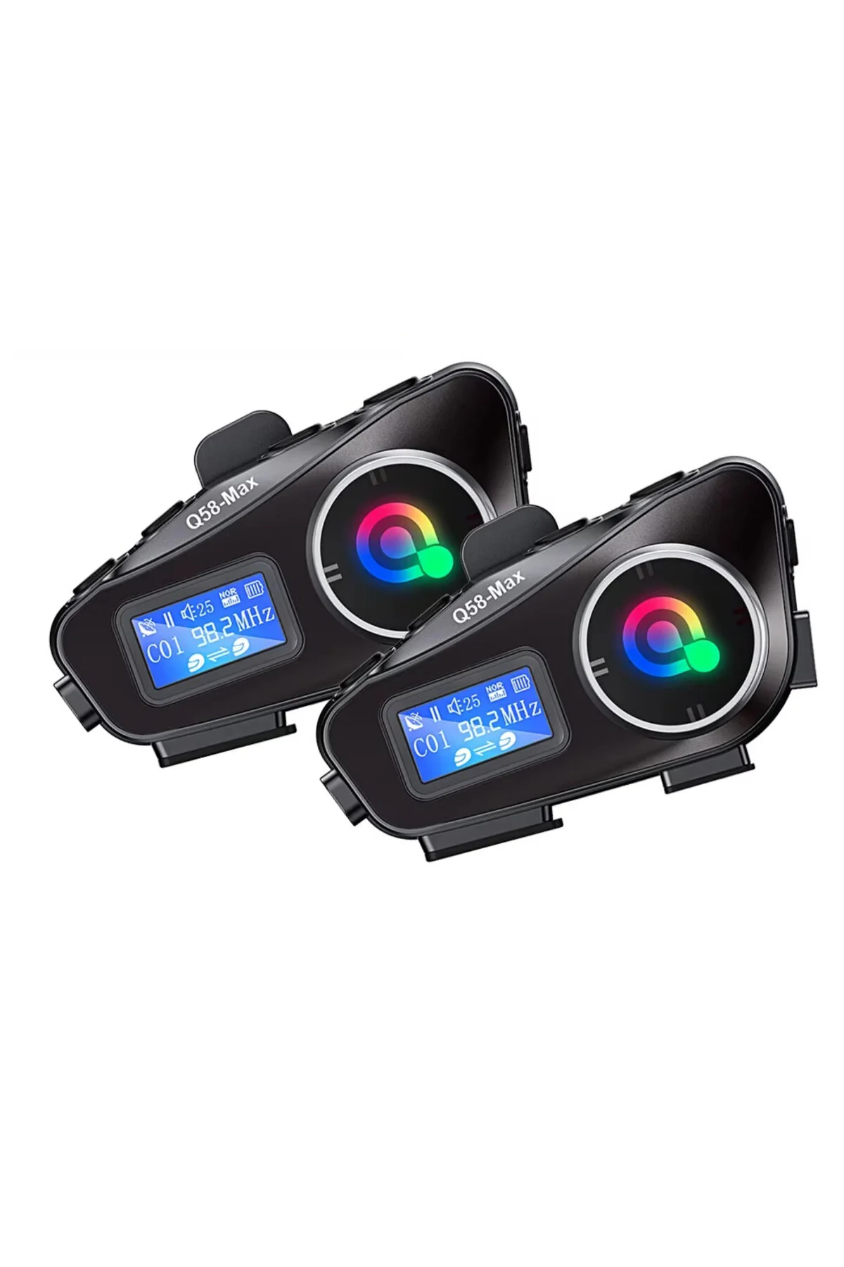 اینترکام کلاه ایمنی موتور سیکلت بی سیم 2PCS Q58 MAX DIJITOOL ارتباطات دو درایور 500 متر استریو MP3 FM ALWAYS TEKNOLOJİ