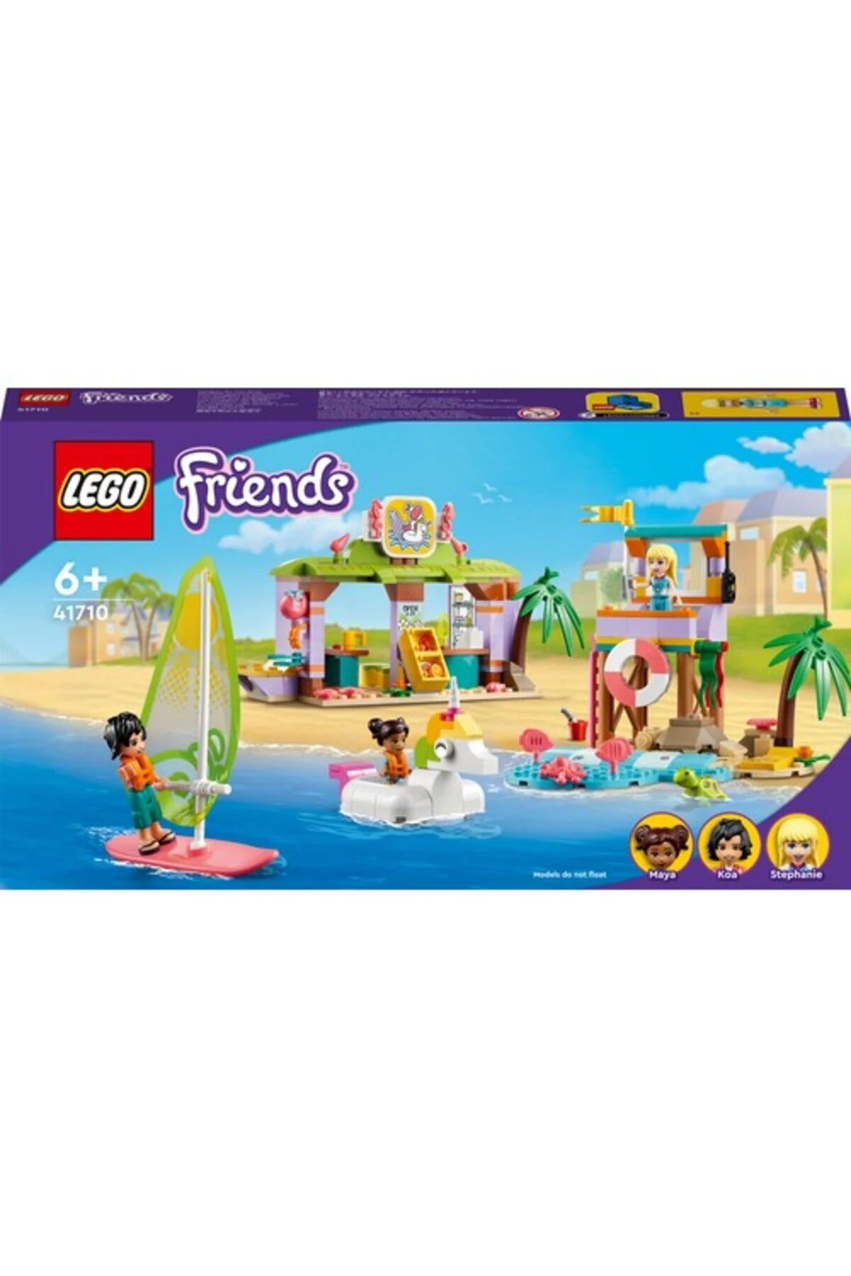 LEGO سرگرمی و آموزشی رنگارنگ کودکان - ست بازی تفریحی ساحلی موج سوار، مجموعه لگو 288 قطعه