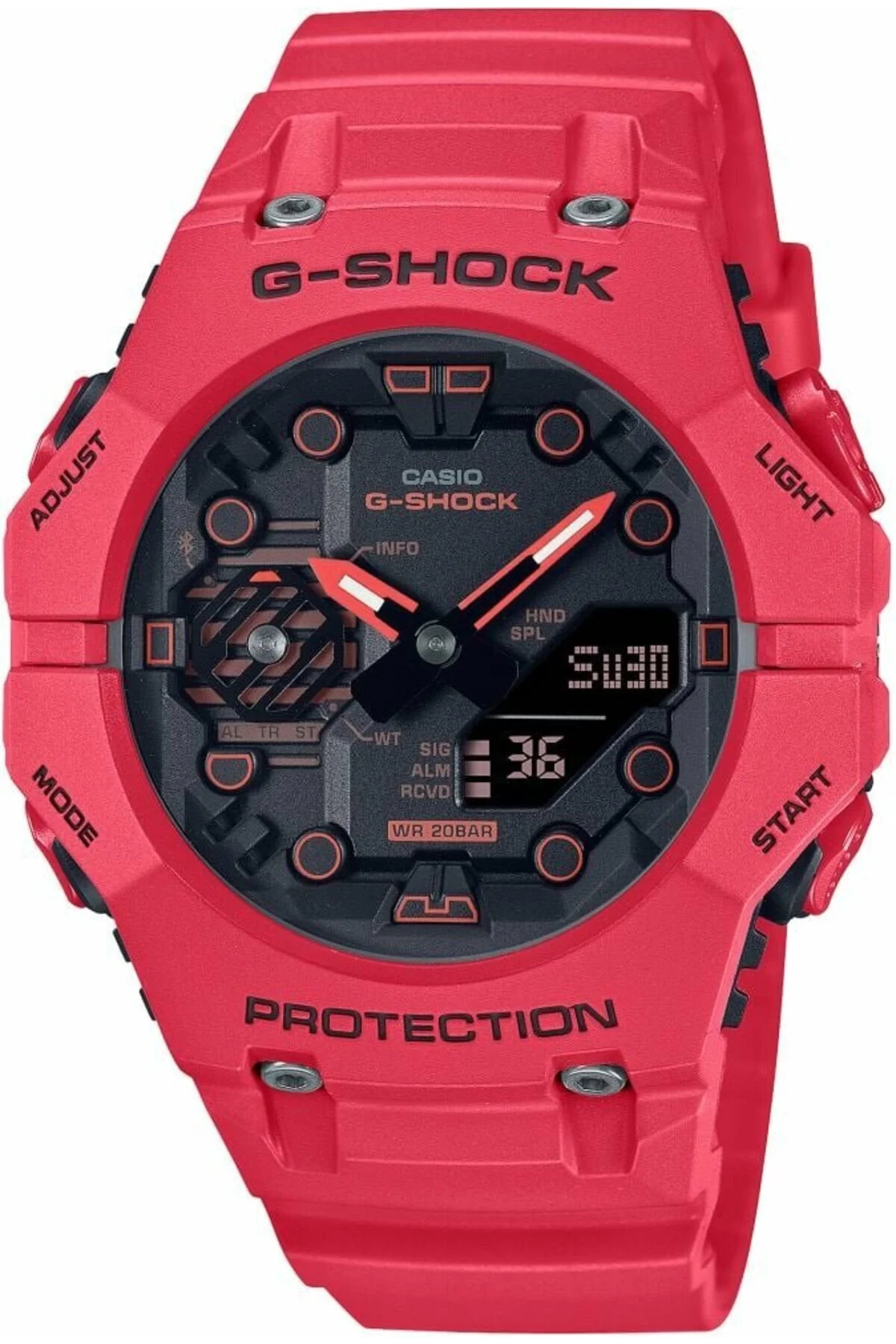 ساعت قرمز مردانه مچی GA B001 4ADR Casio