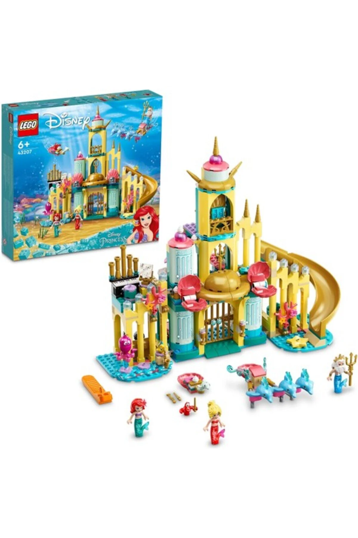لگو و اسباب بازی های ساخت محور ® | DISNEY PRINCESS™ ARIEL'S UNDERWATER PALACE 43207 مجموعه ساختمانی خلاقانه 498 قطعه از ترکیه LEGO