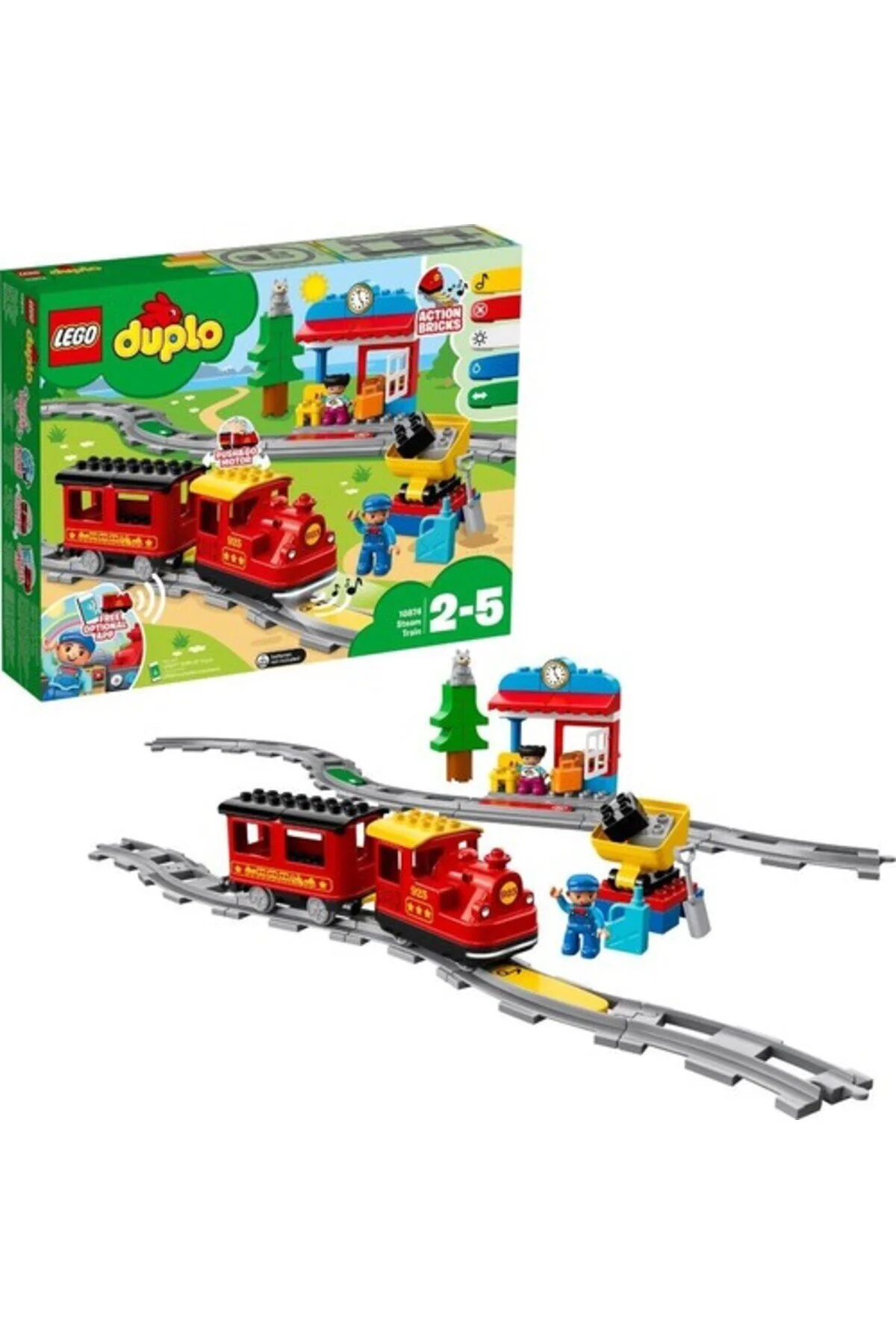 لگو و اسباب بازی های ساخت محور DUPLO 10874 STEAM TRAIN از ترکیه LEGO