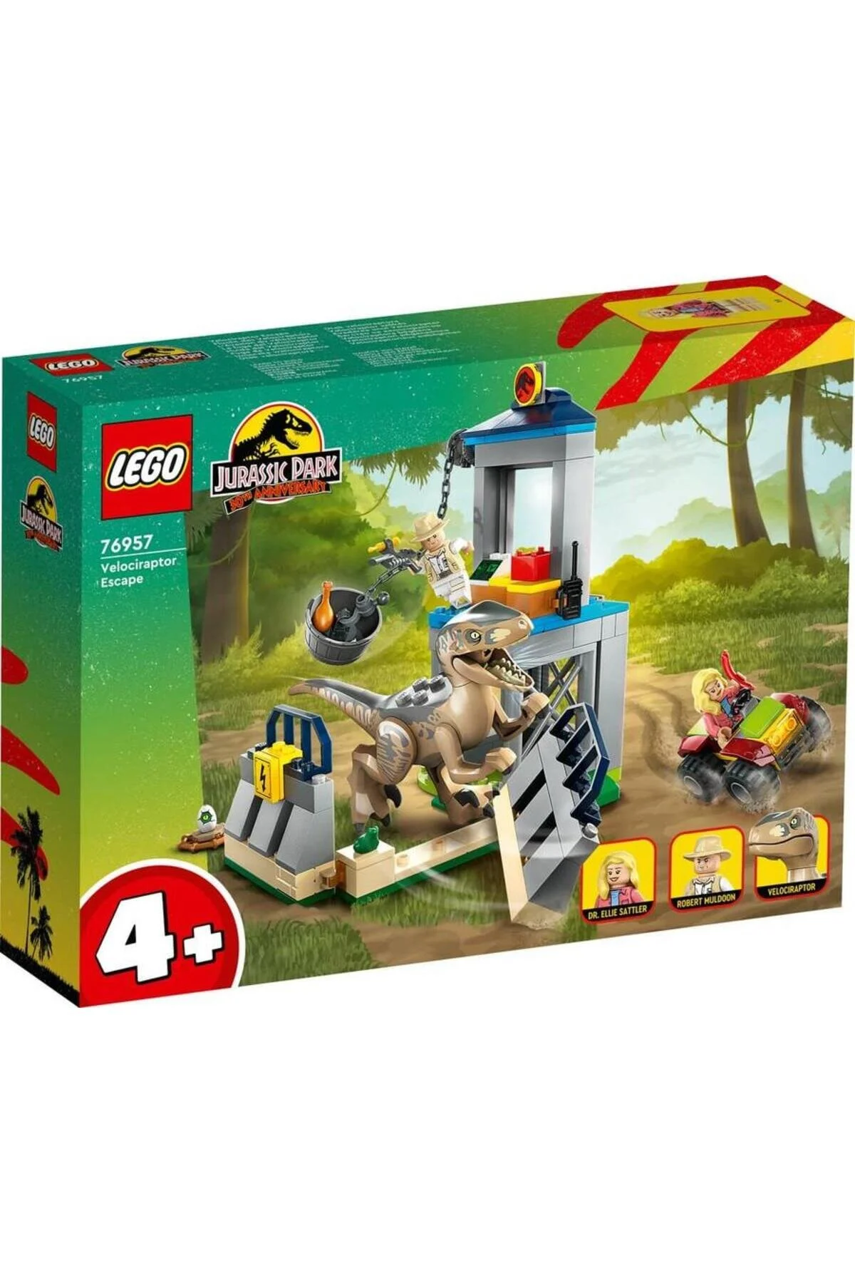 لگو ® GURASSIC PARK VELOCIRAPTOR ESCAPE 76957 ساز خلاق برای 4 سال بالاتر 137 قطعه اورجینال LEGO