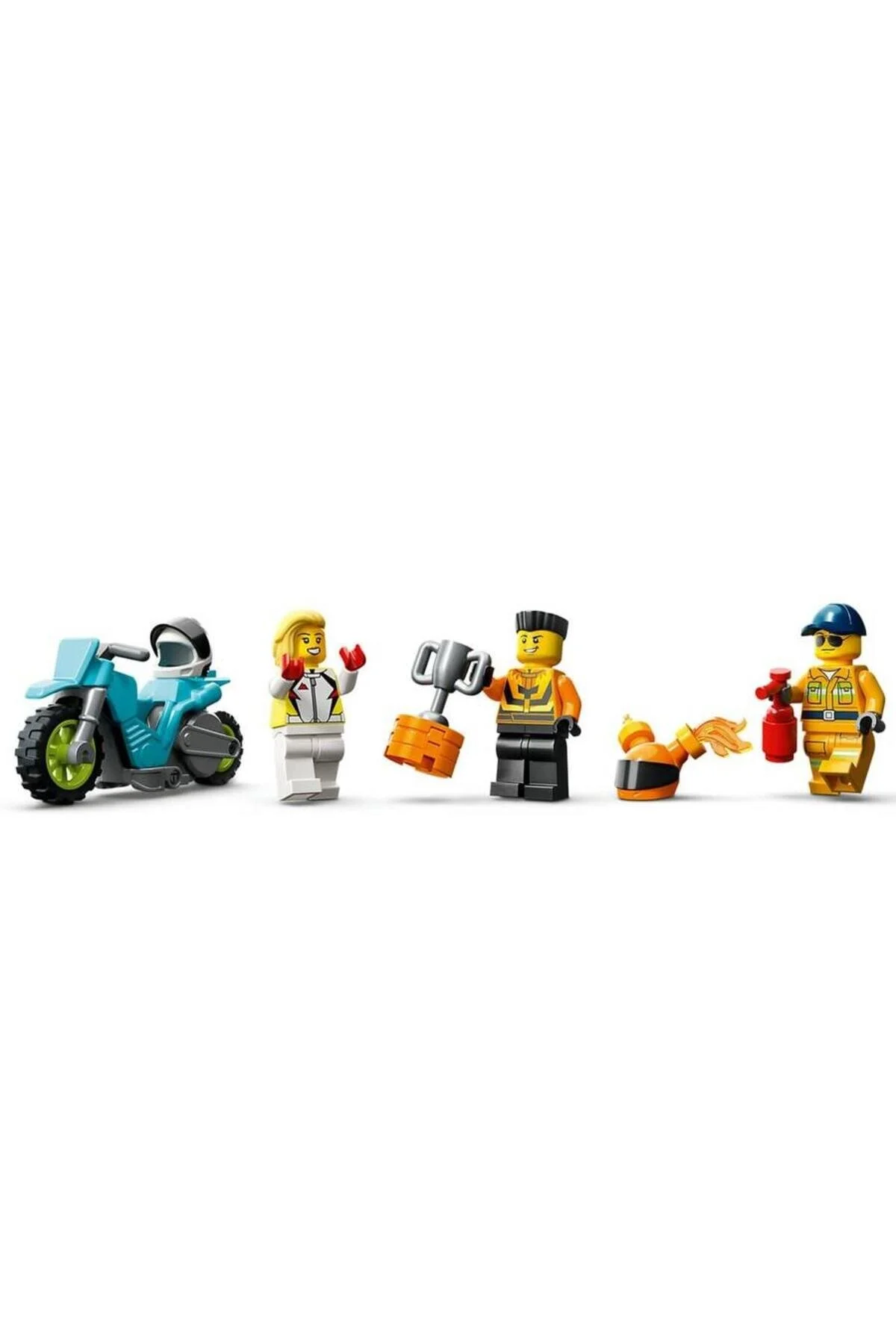 LEGO لگو ست ساخت و ساز اسباب‌بازی خلاقانه کامیون و حلقه آتش مسابقه کامیون بدلکاری شهری (479 عدد)