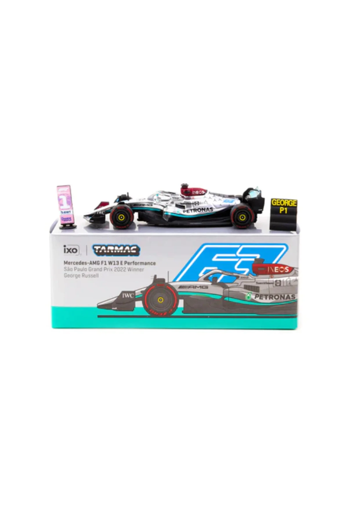 مدل خودرو 1 64 X IXO MODELS MERCEDES AMG F1 W13 E سائوپائولو گرندپری 2022 63 WINNE اورجینال Tarmac Works