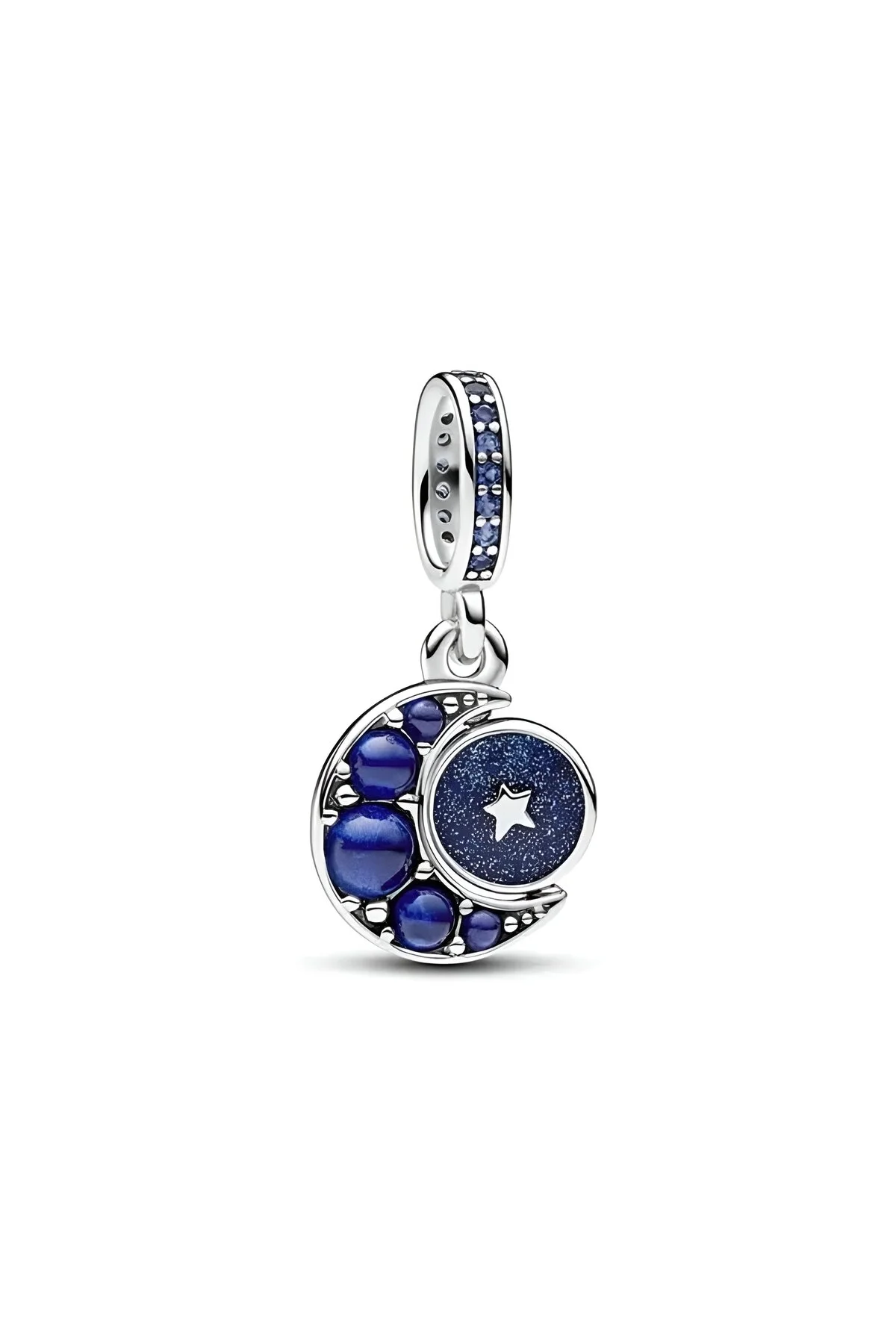 چارم طلسم آویز چرخان ماه آبی درخشان نقره 925 عیار Lux Design