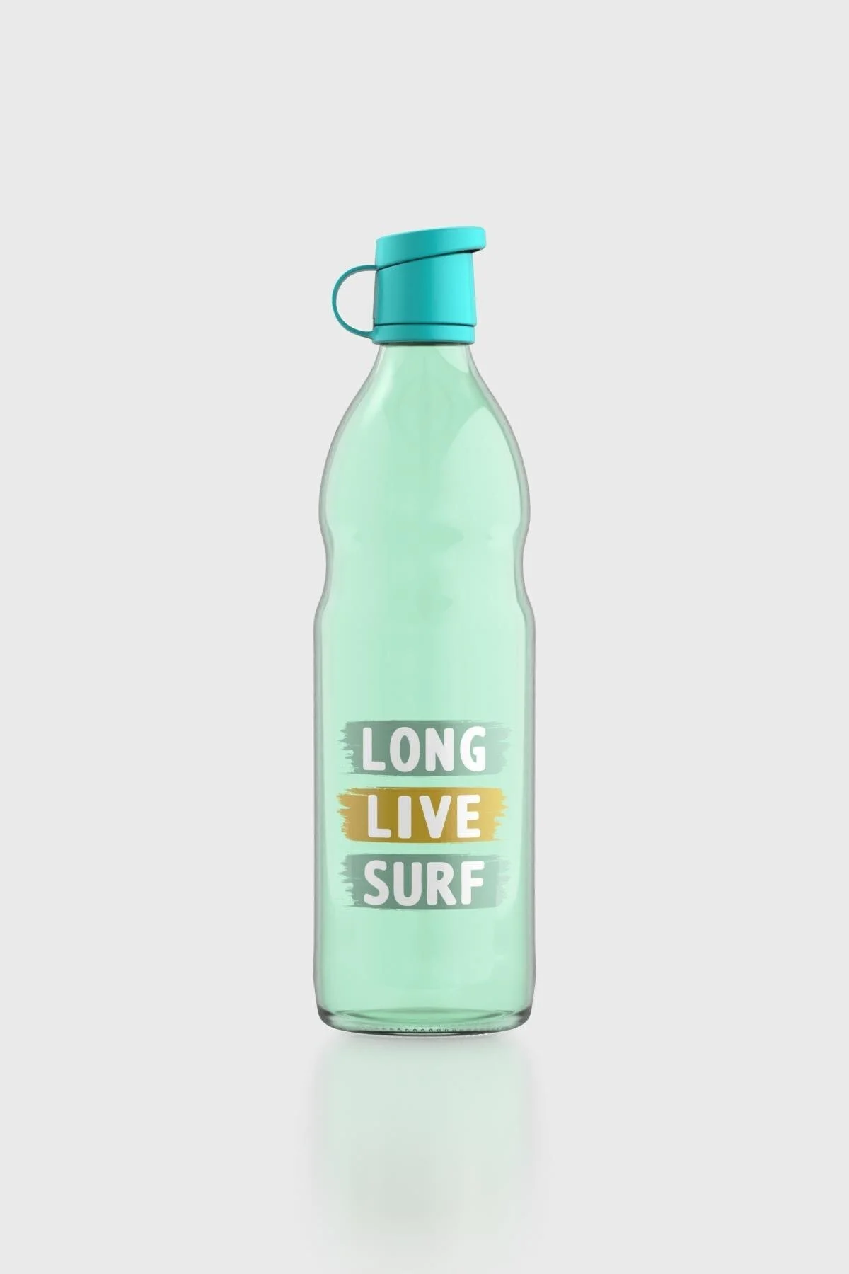 پارچ و تنگ بطری شیشه ای ZEN LONG LIVE SURF 1000 ML 182050 سبز فیروزه رنگا Renga
