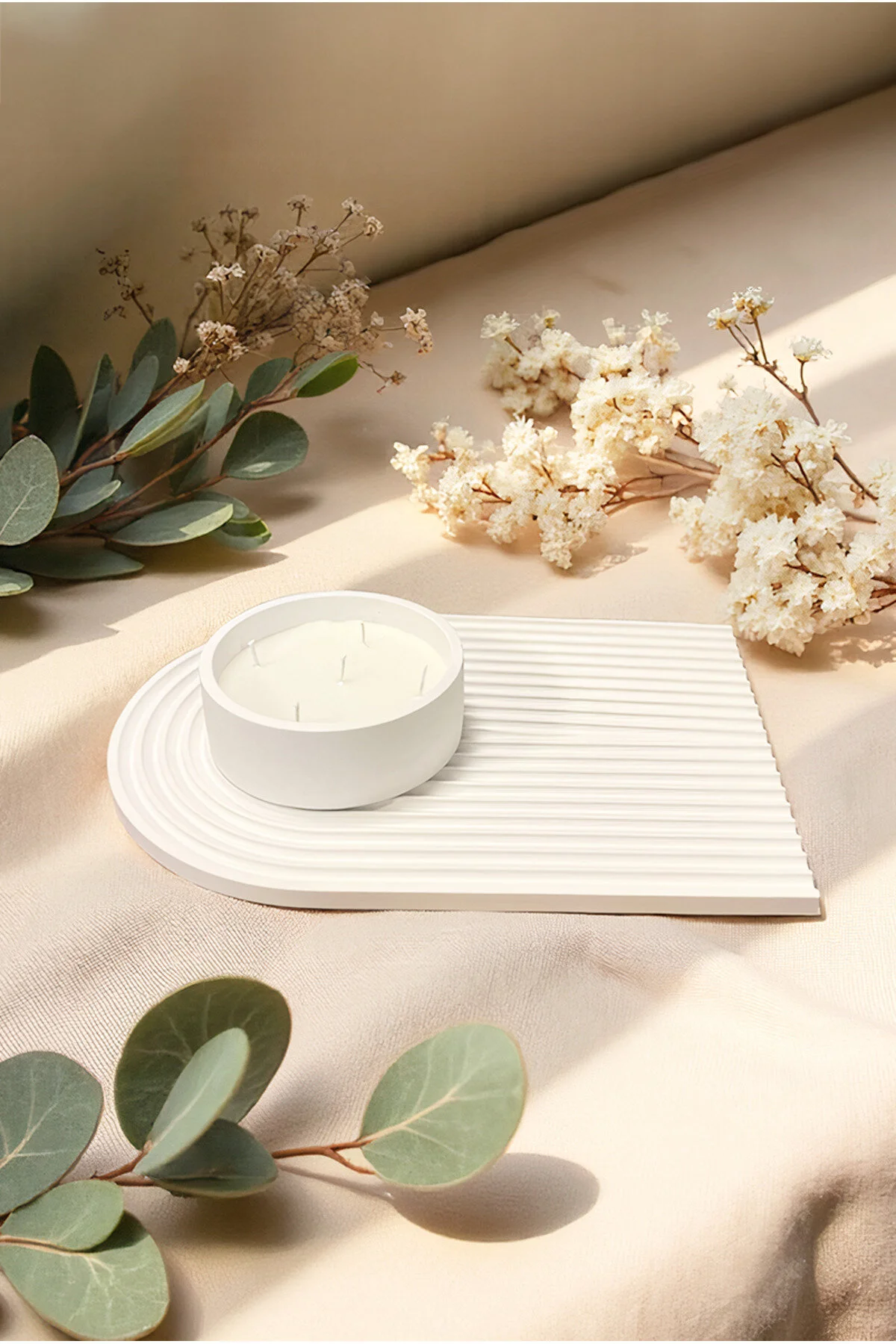 شمع و چراغ بتونی دور صفحه راه ذن FH finehome