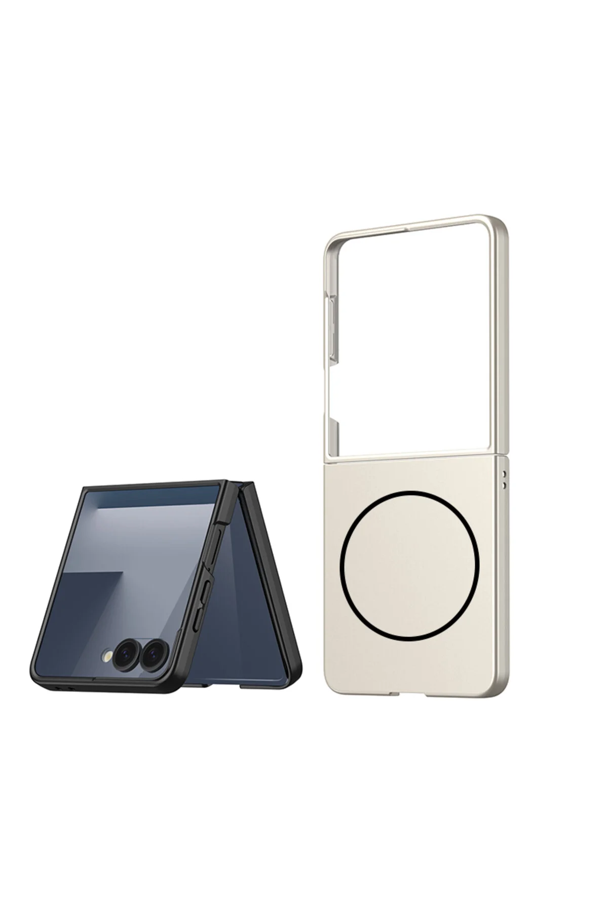 کاور و قاب ایمن GALAXY Z FLIP 7 ZORE M با شارژ بی‌سیم آبی دریایی Forumshop
