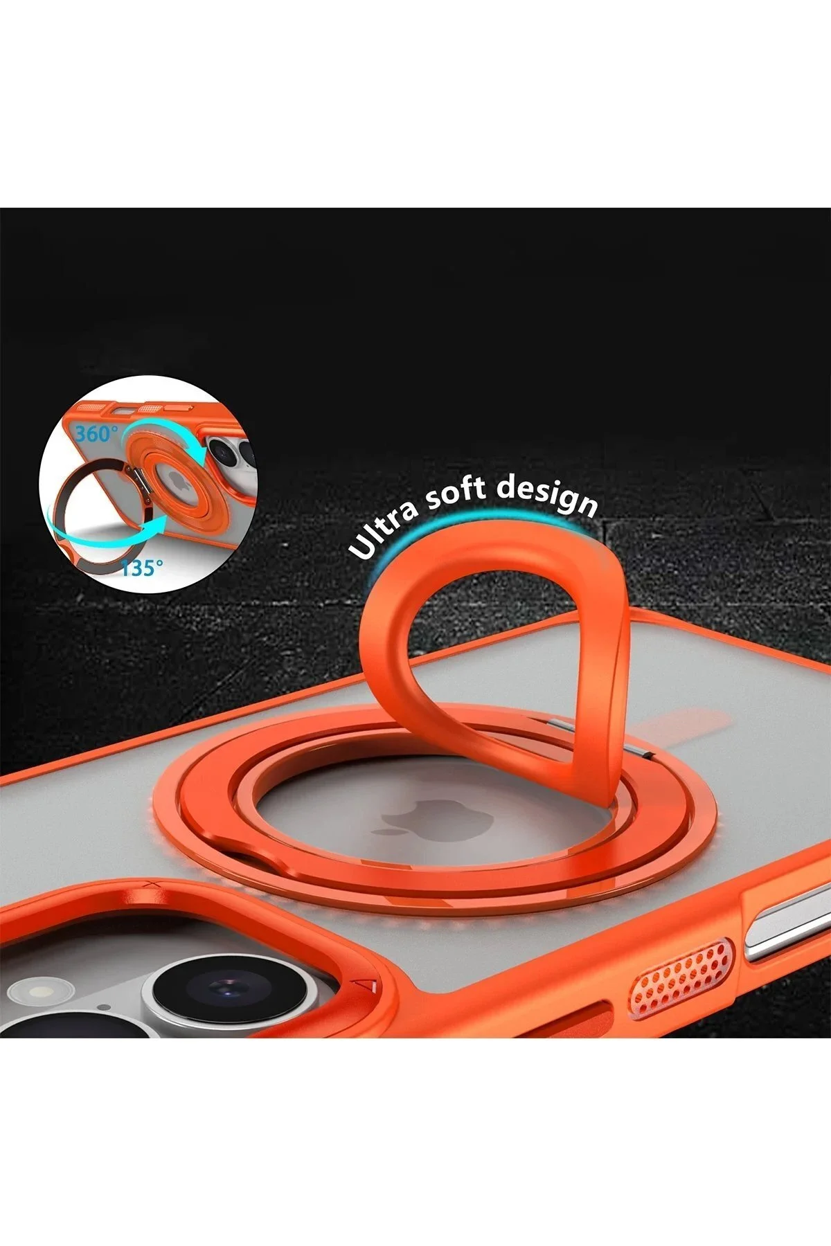 کاور و قاب روکش پایه آیفون 16 BANZA MAGSAFE آبی دریایی Genel Markalar