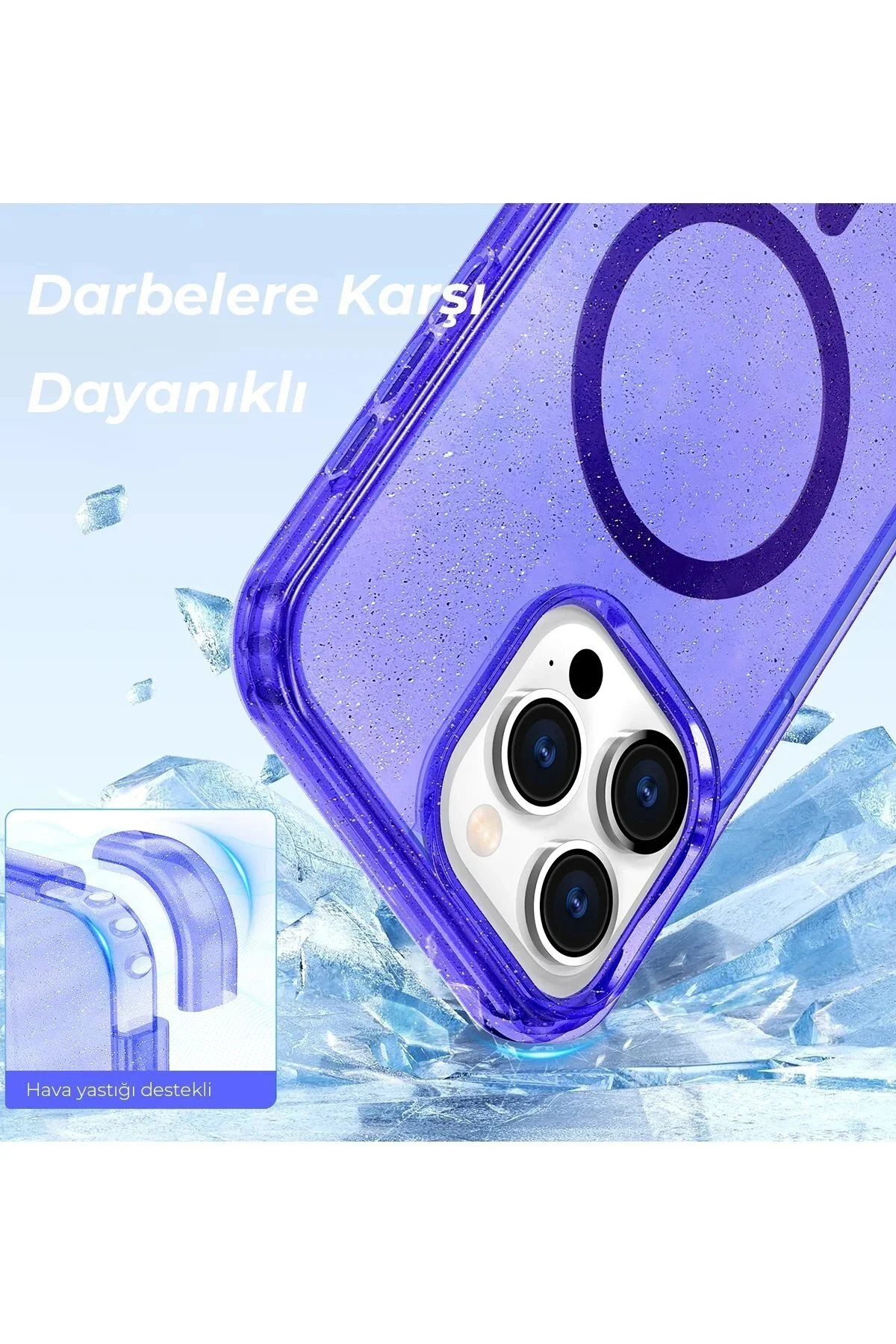 کاور و قاب IPHONE 15 PRO CASE STAR MAGSAFE COVER بنفش Genel Markalar