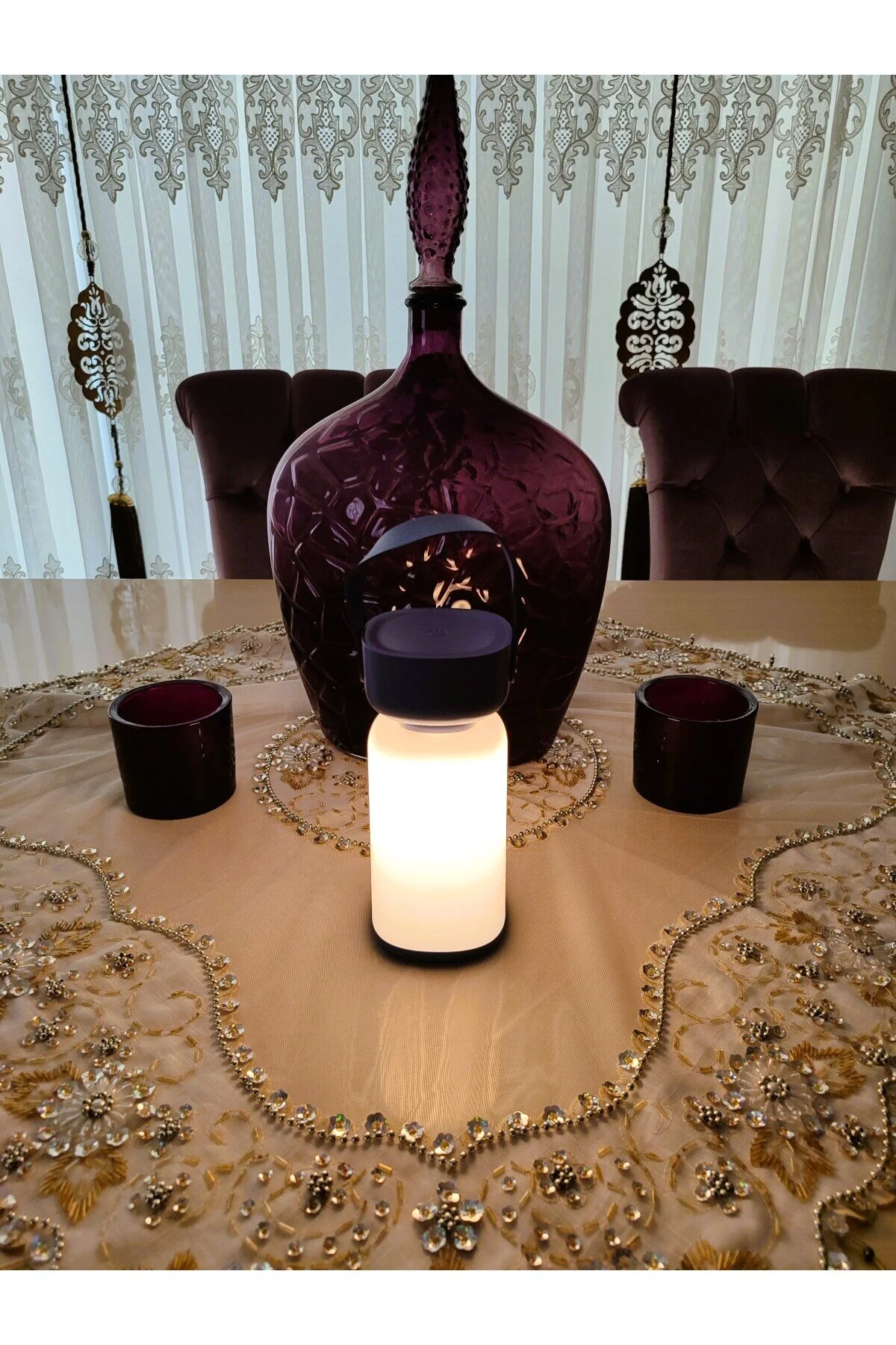 آباژور LAILA TOUCH LAMPSHADE NAVY BLUE 19X8.2 سانتی متر Madame Coco