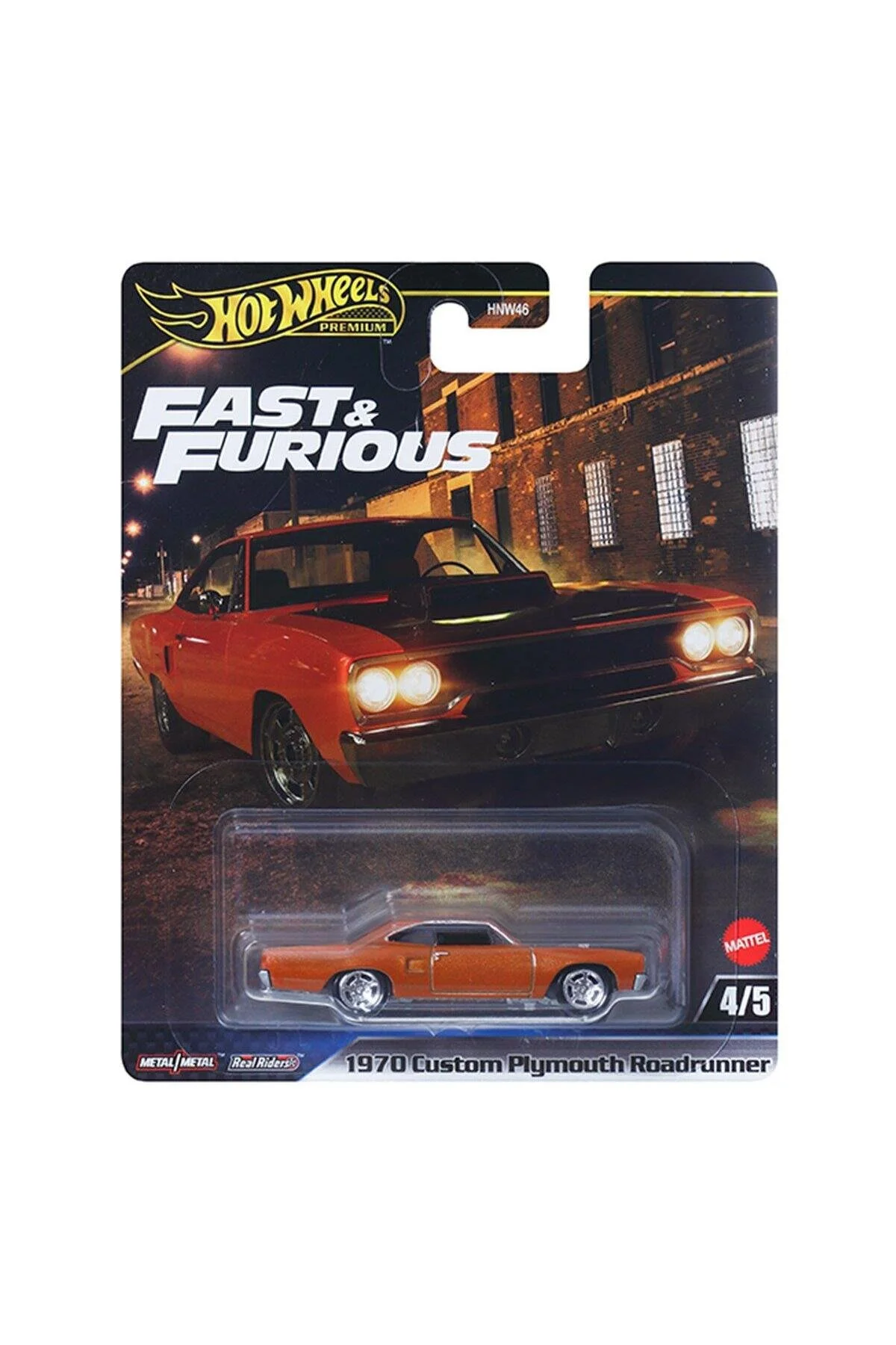 مدل خودرو FAST FURIOUS 1970 PLYMOUTH ROADRUNNER سفارشی HNW46 JBL87 از ترکیه HOT WHEELS