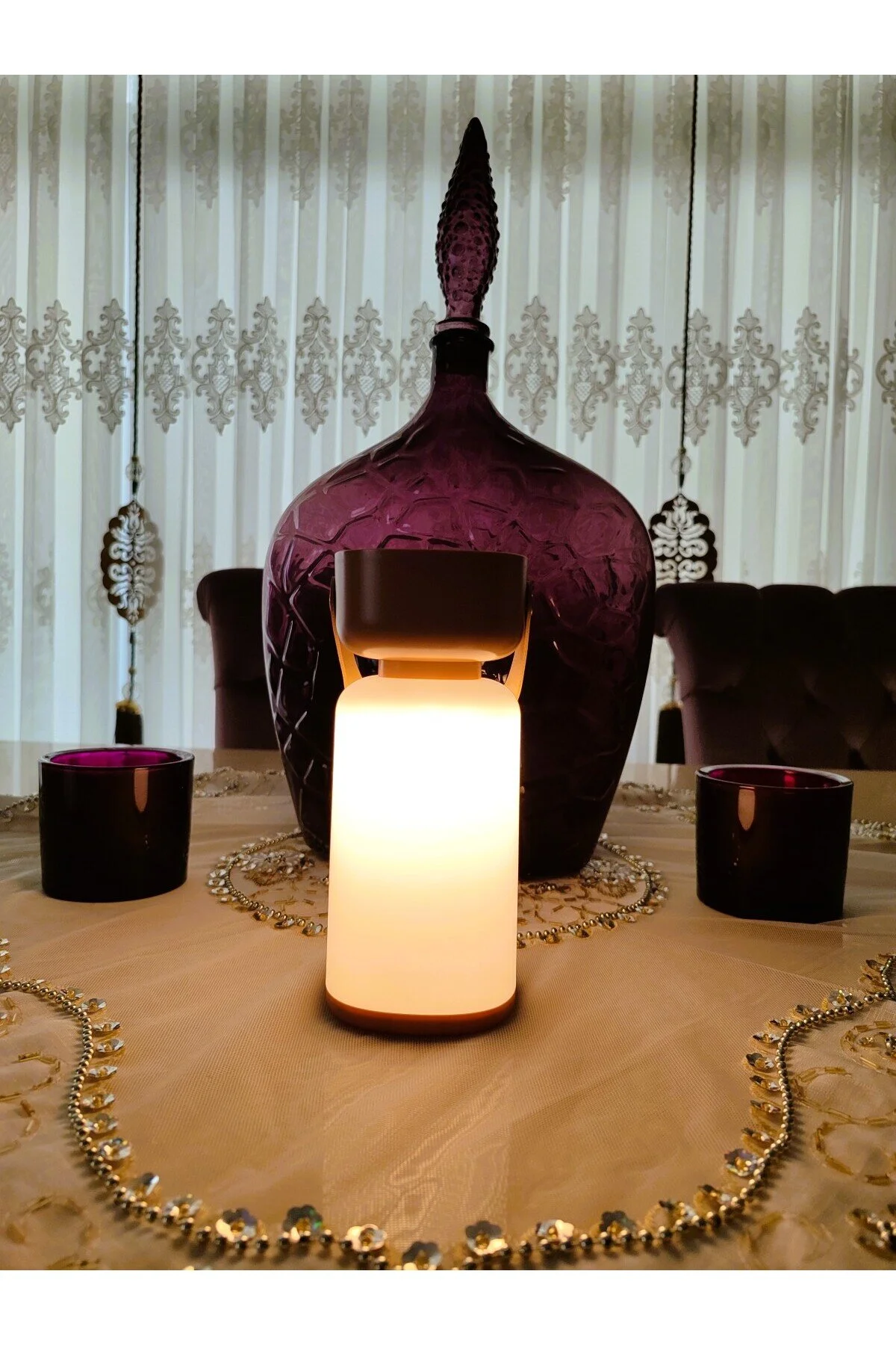 آباژور LAILA TOUCH LAMPSHADE رنگ قهوه ای 19X8.2 سانتی متر Madame Coco