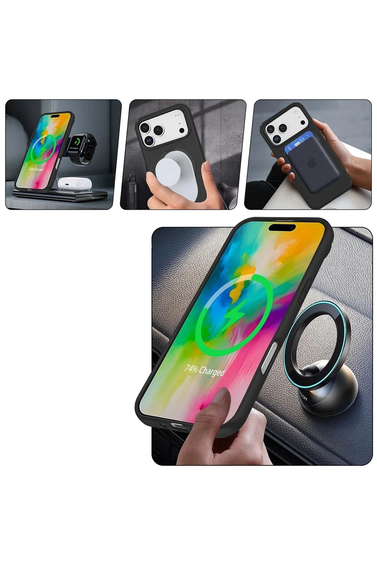 کاور و قاب روکش پایه رگال MAGSAFE APPLE IPHONE 17 PRO MAX TITAN GRAY TYGO1553 toyigoo