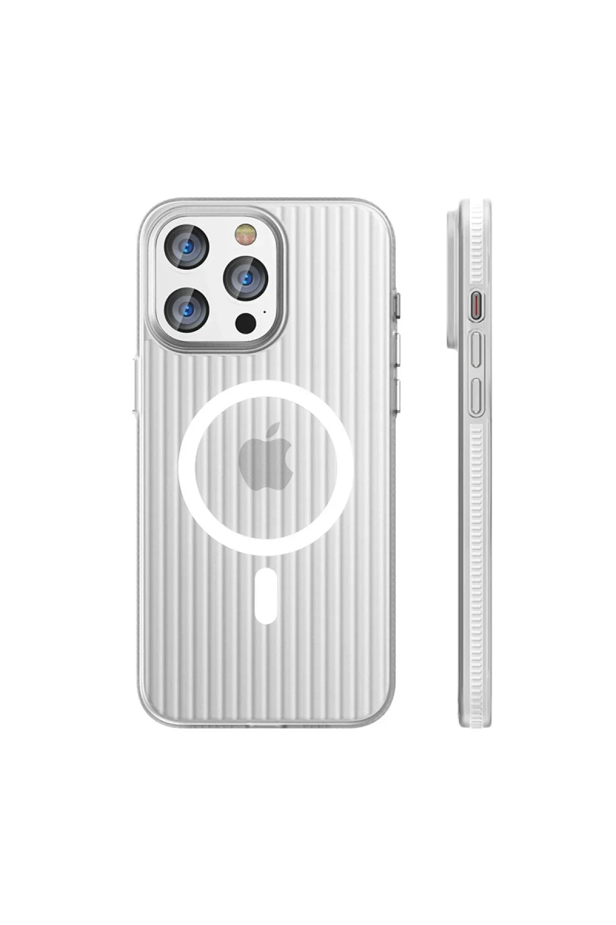 کاور و قاب IPHONE 15 PRO MAX LINE MAGSAFE COVER سفید Marsilyan