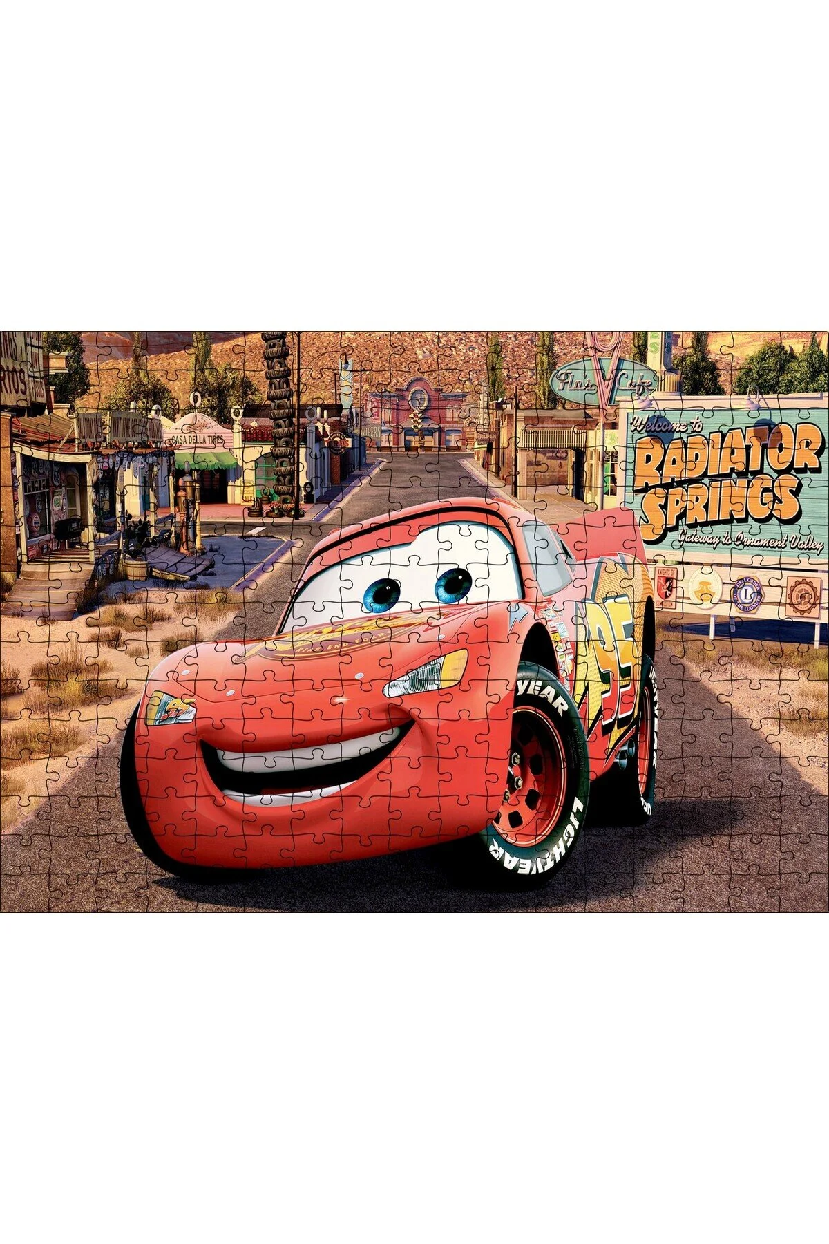 پازل CAKASEPETIM DISNEY LIGHTNING MCQUEEN, MCQUEEN CARS 120 تکه اره منبت کاری مویی ام دی اف چوبی Cakapuzzle