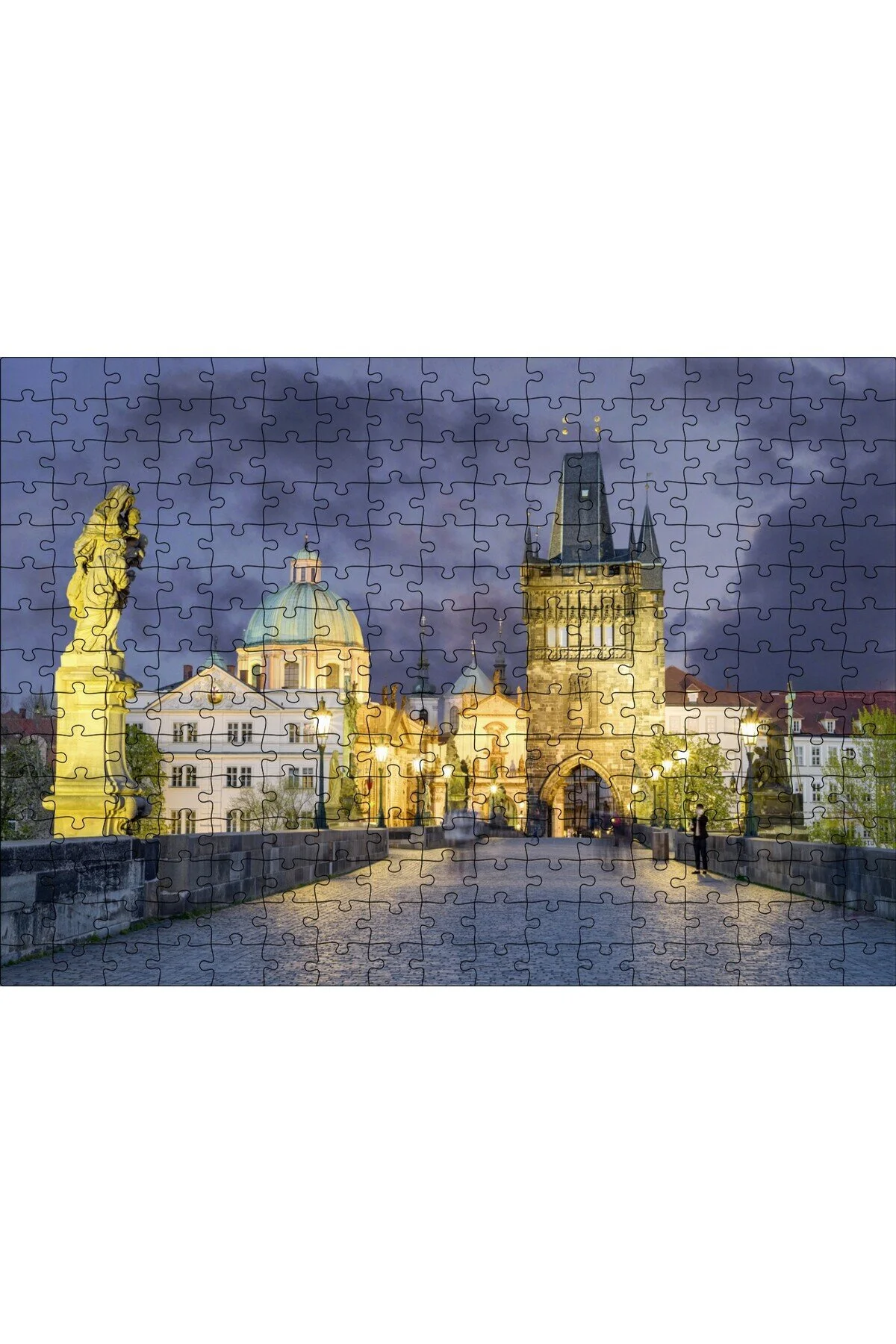 پازل CAKASEPETIM CZECHIA PRAGUE CHARLES BRIDGE 255 PIECE PUZZLE اره منبت کاری مویی ام دی اف چوبی Cakapuzzle