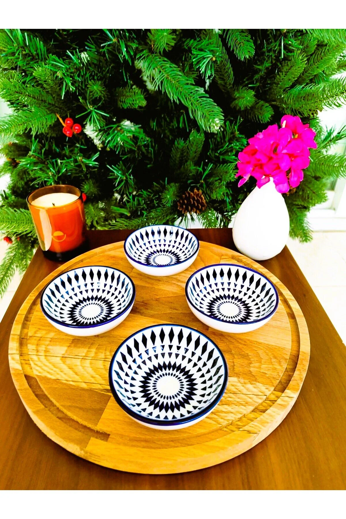 ظروف دکوری بشقاب و کاسه REVVE BLUE NIORT NEW BONE CHINA MINI PLATE 9X9X2 8 سانتی متر 1 قطعه Madame Coco
