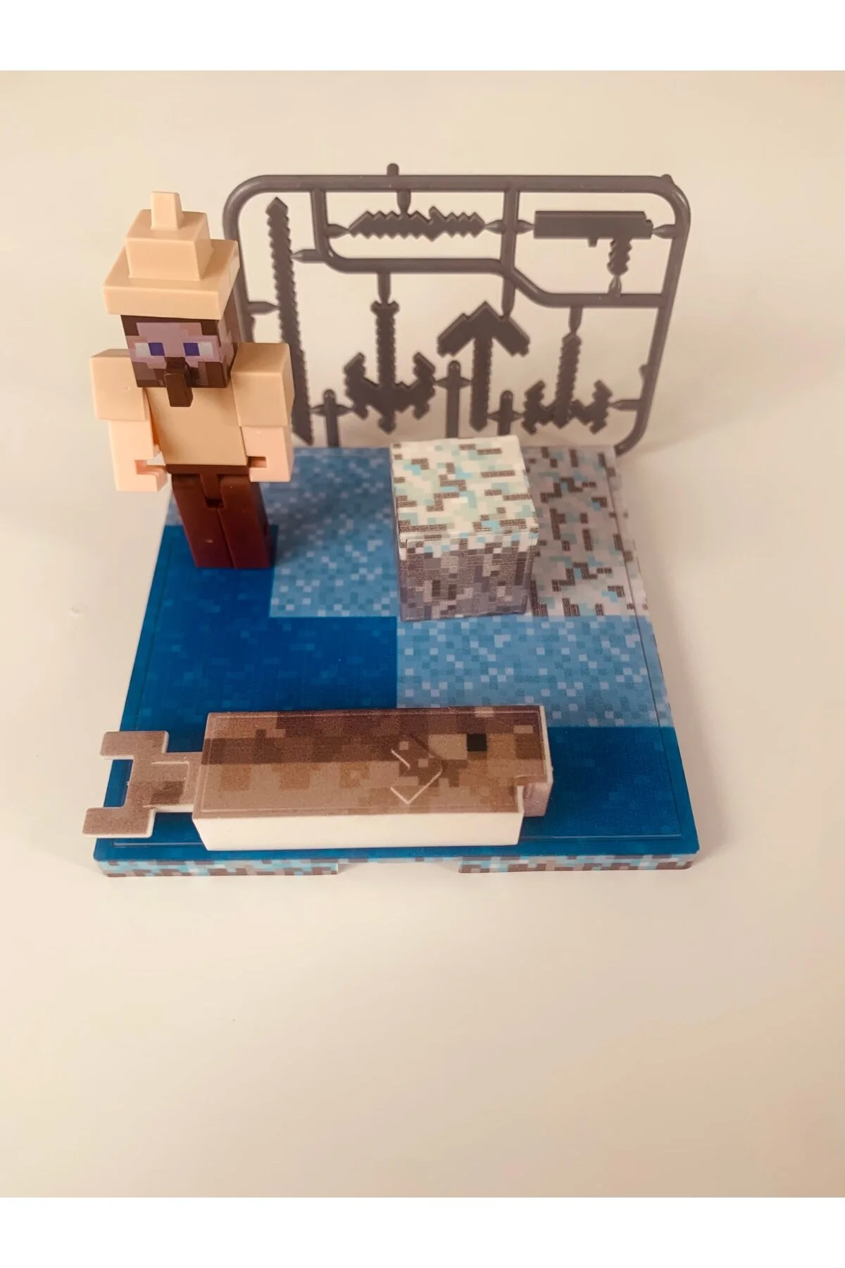 لگو و اسباب بازی های ساخت محور فیگور طلسم ماهیگیر مغناطیسی MINECRAFT – مجموعه از ترکیه Manyetik Bloklar