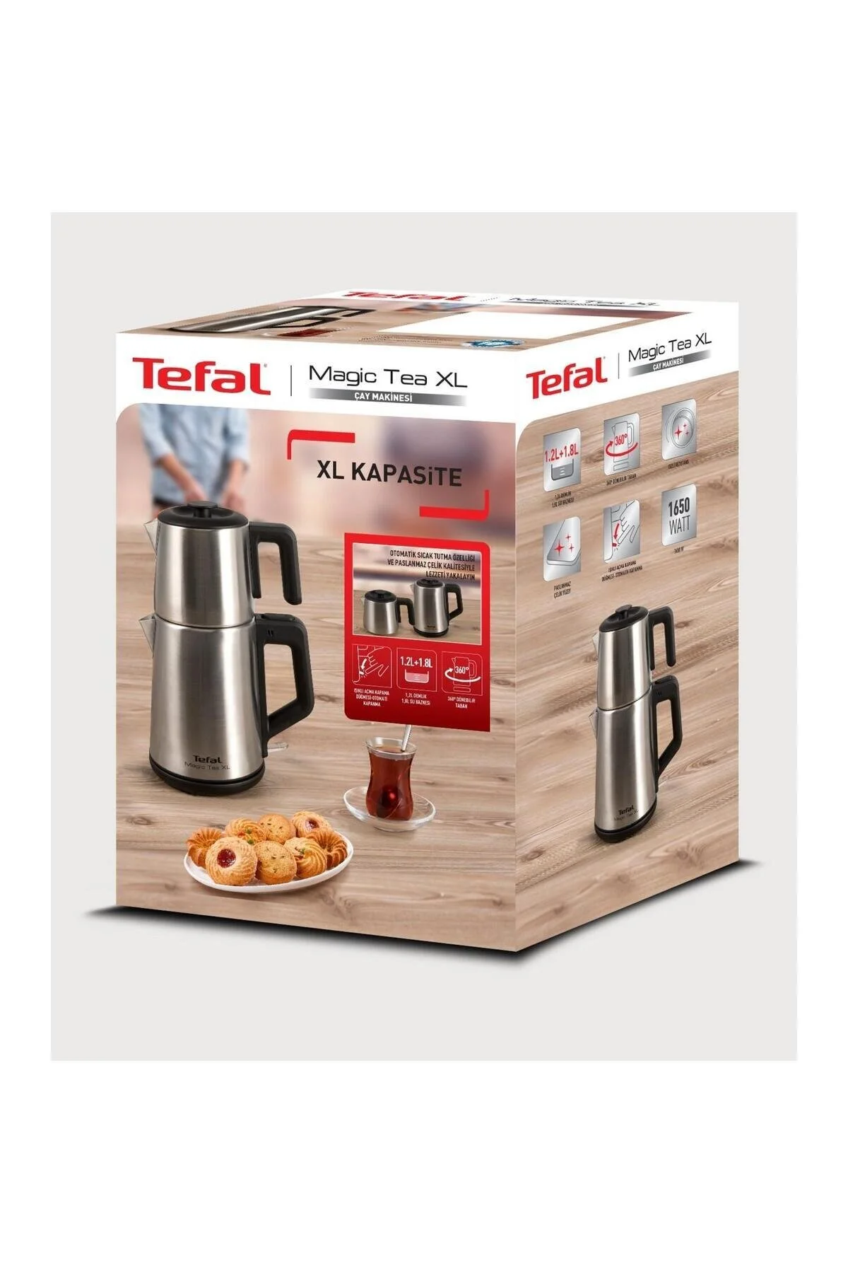 چای ساز BJ561ATR مجیک تی ایکس ال نقره ای اورجینال TEFAL