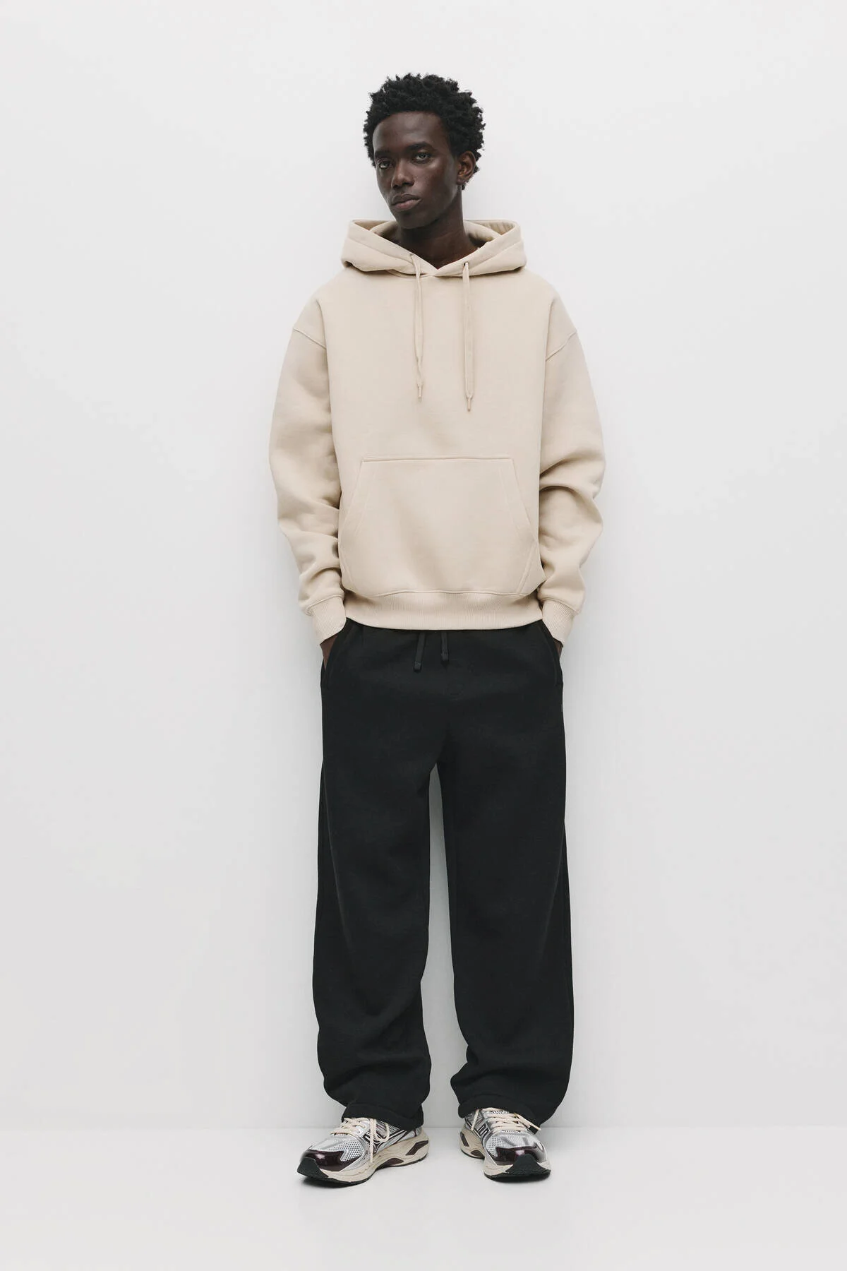 سویشرت پیراهن با هود اساسی اورجینال Pull & Bear