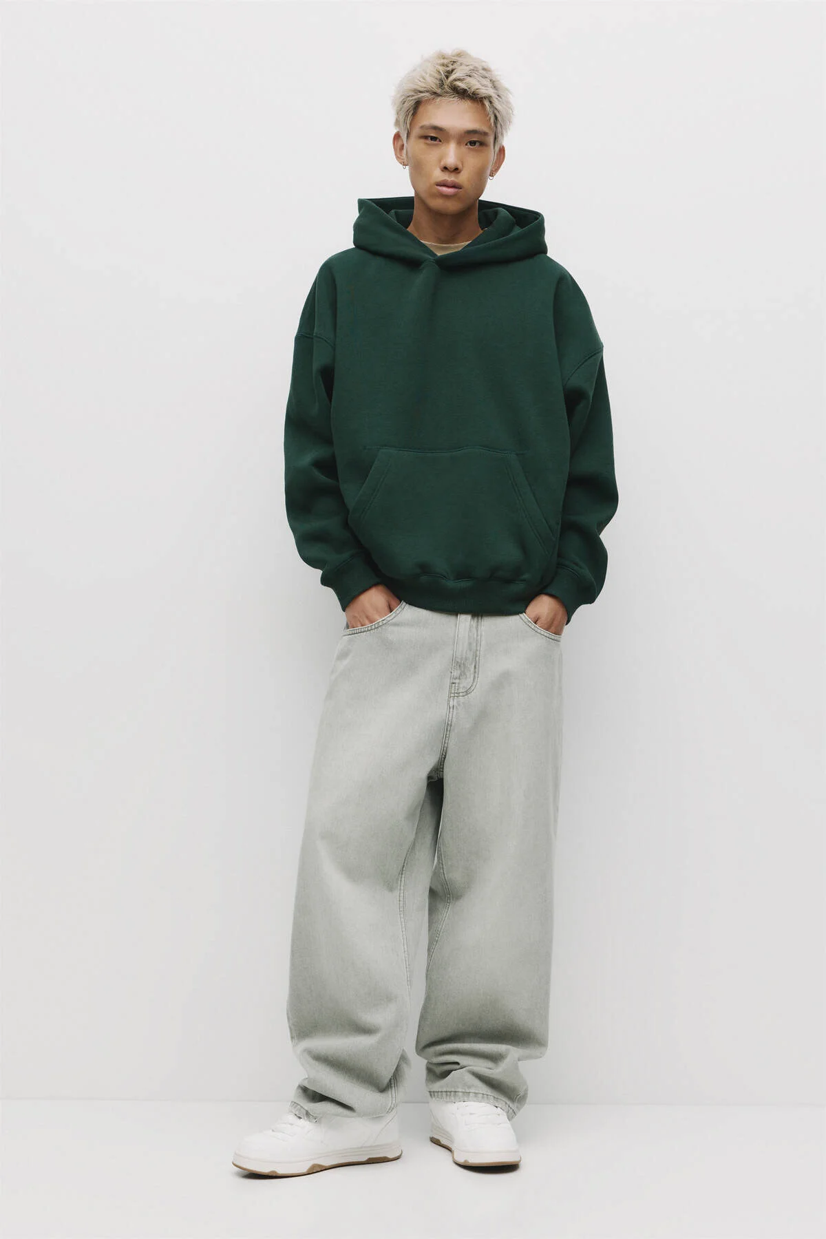 سویشرت برش های زیادی با پیراهن دار Pull & Bear