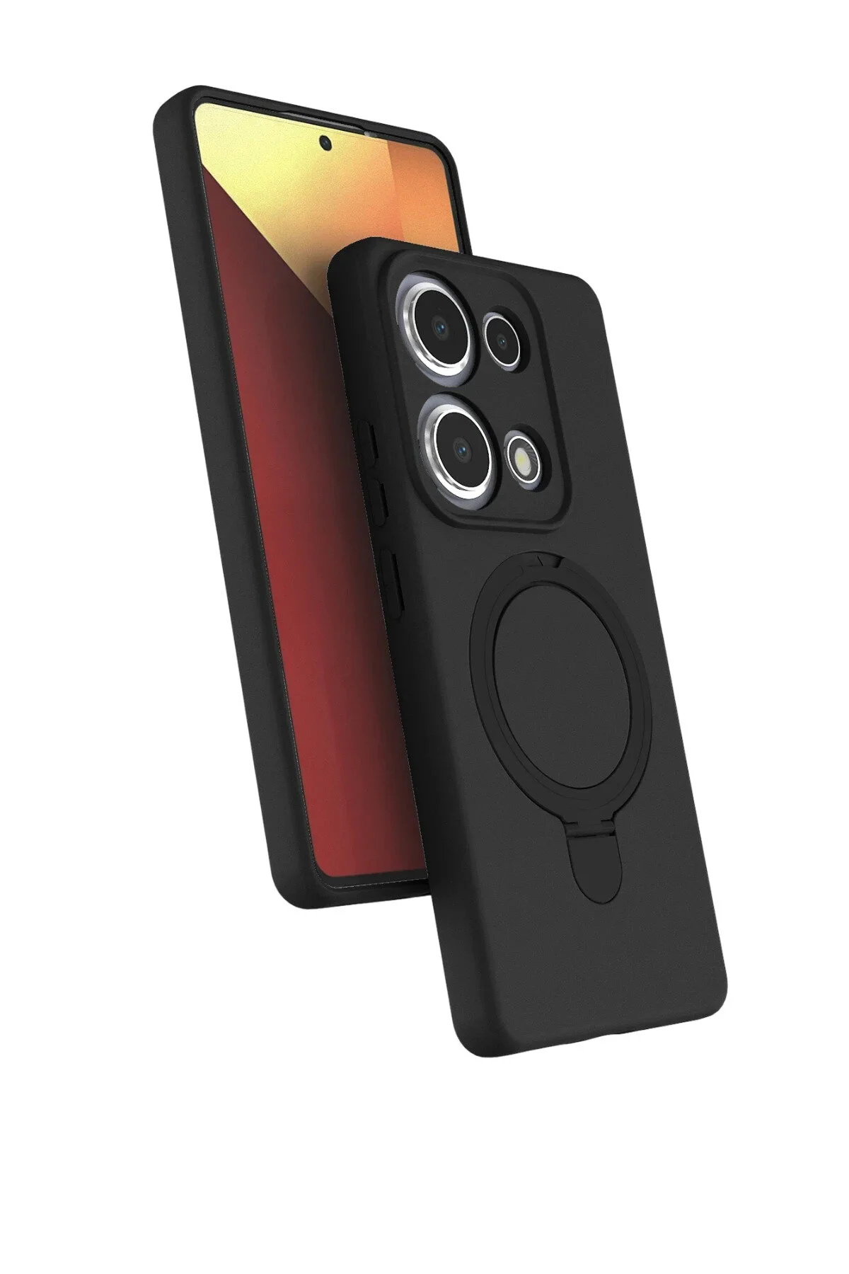 کاور و قاب حلقه سازگار REDMI NOTE 13 PRO 4G با داخل پایه مخملی Nezih Case