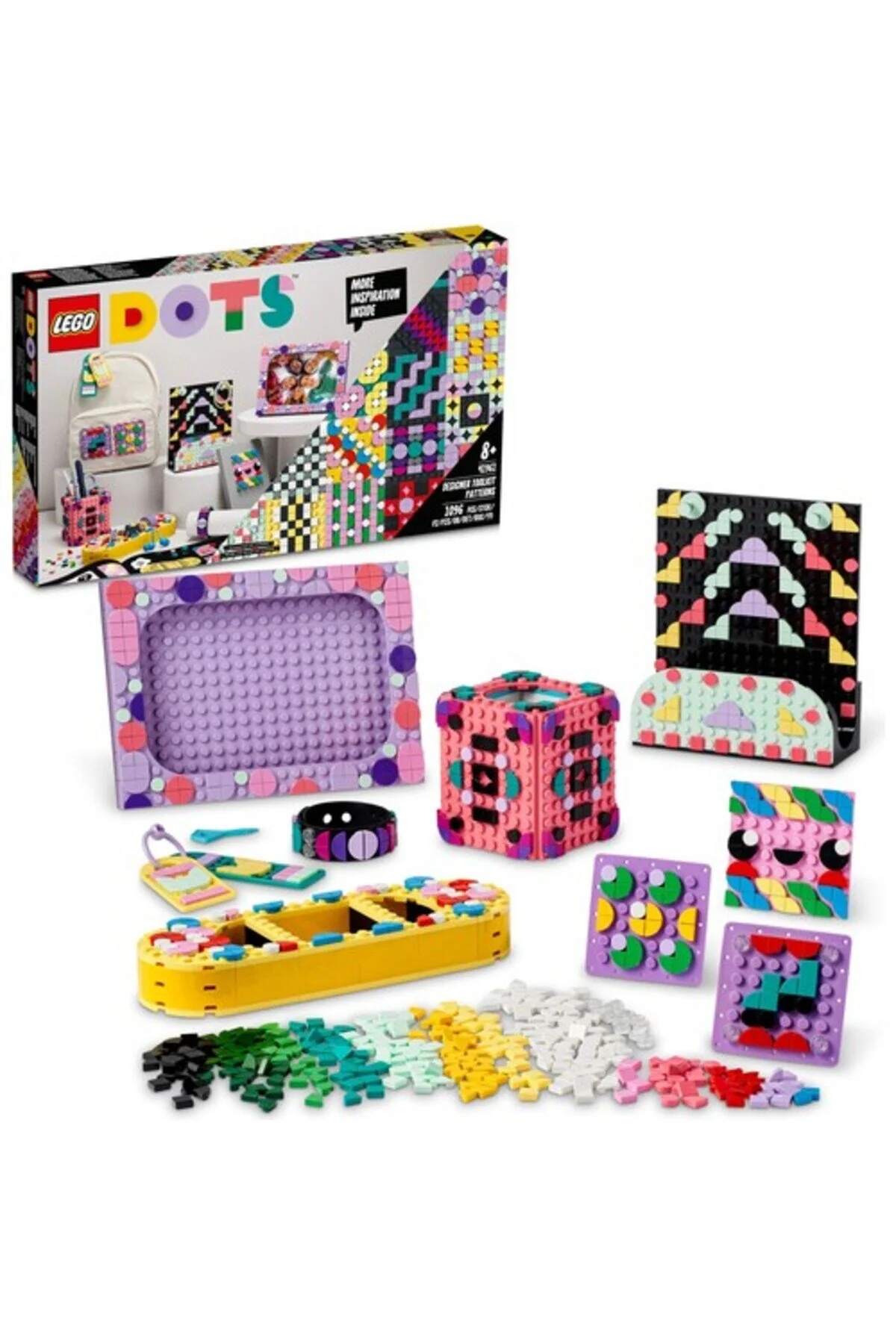 LEGO ® DOTS Designer Set – Patterns 41961 -Creative DIY برای سنین 8 سال به بالا (1096 قطعه)
